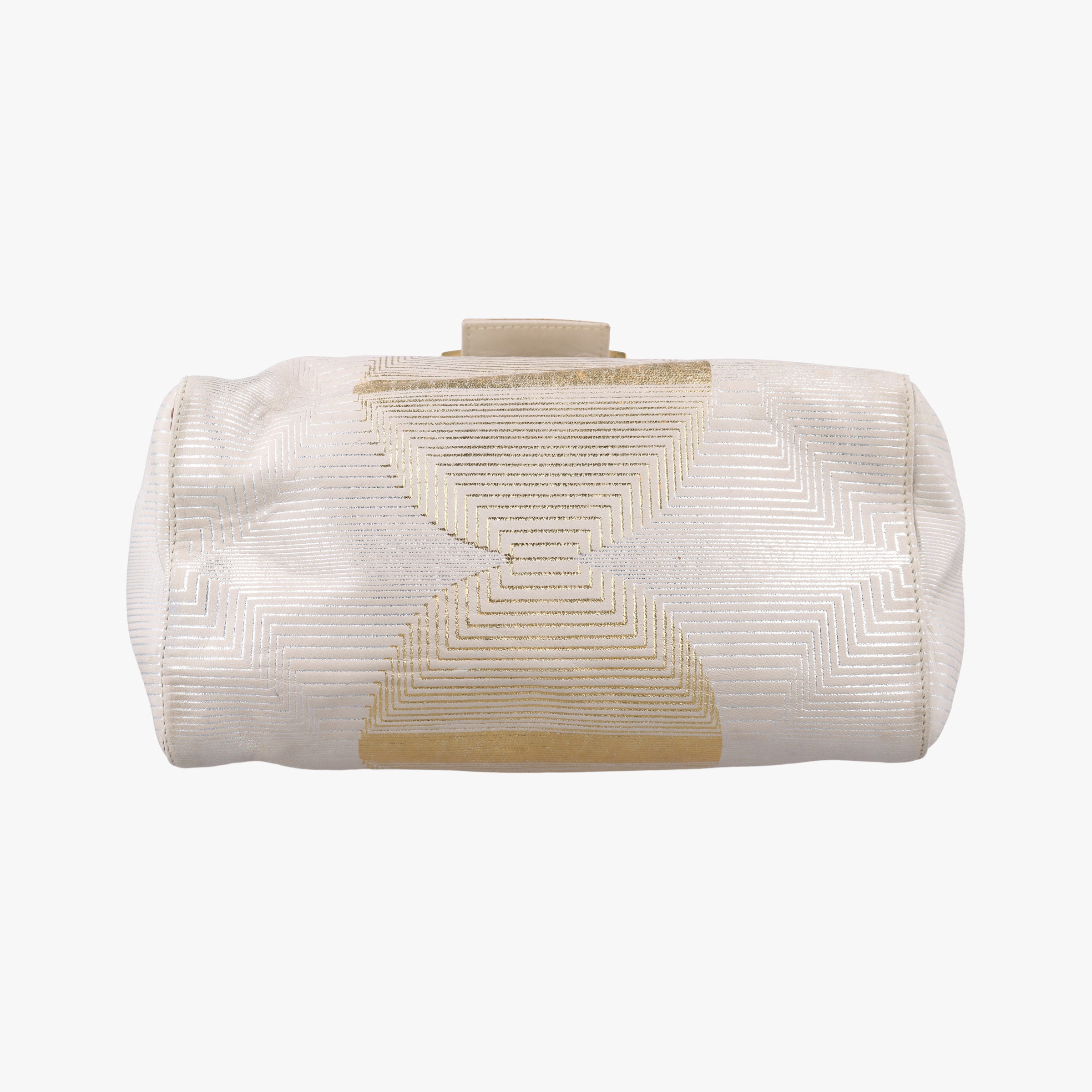 Pre-owned Fendi Bento Box Beige×Golden Canvas×Leather 101633 shoulderbag | stylenewstar