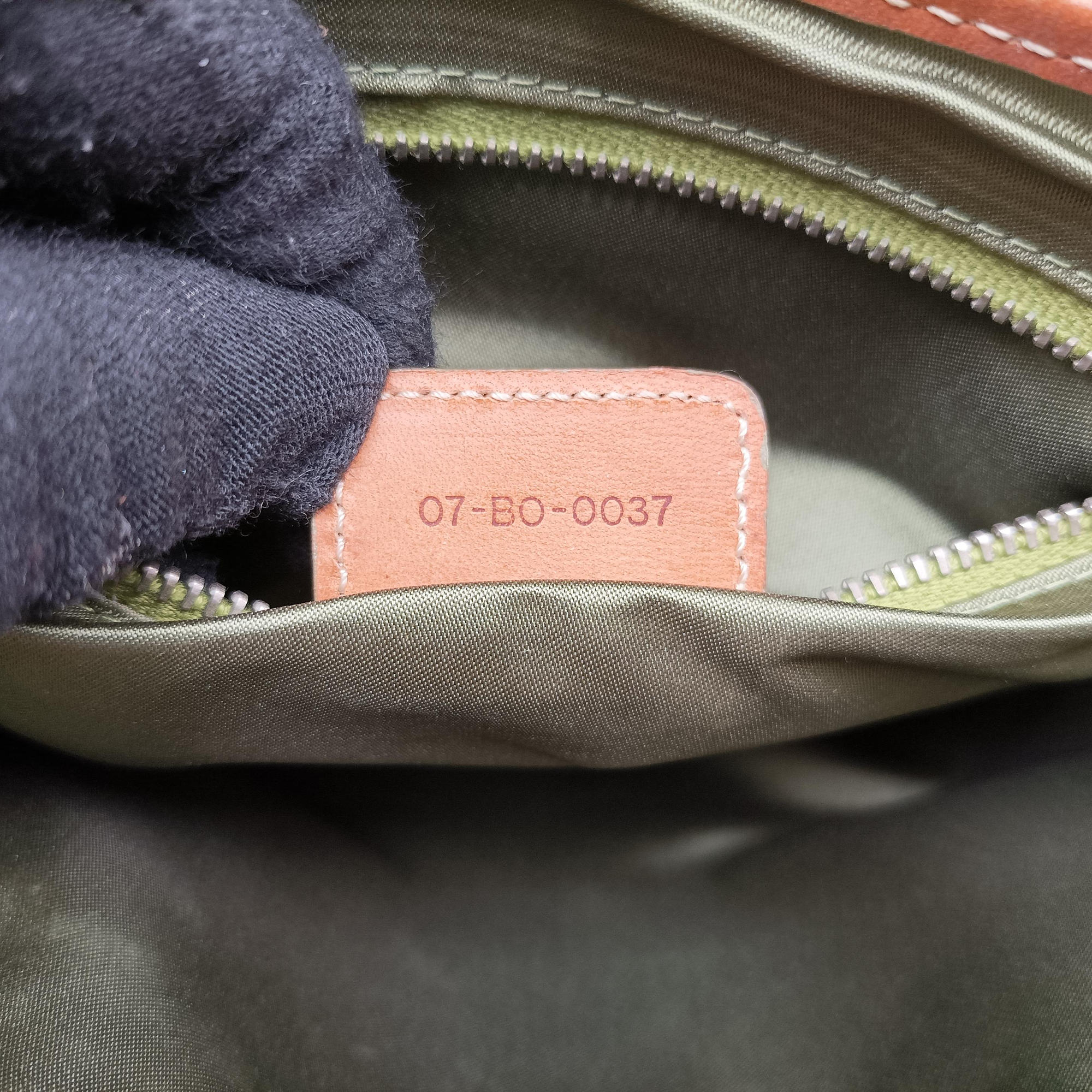 Secondhand Christian Dior Romantique Trotter Beige x White x Greenx Brown PVC Coated Canvas x leather  shoulderbag | stylenewstar