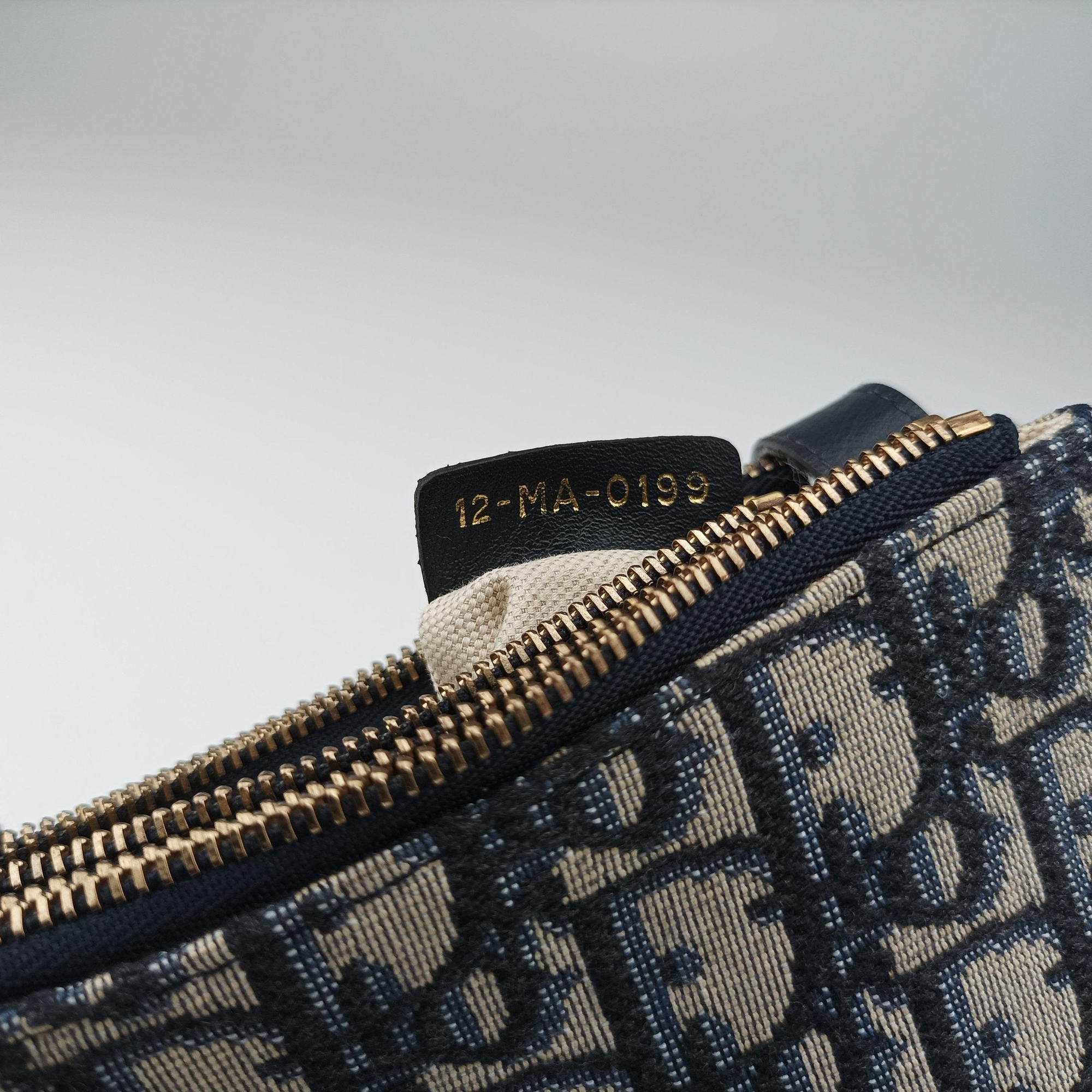 Pre-owned Christian Dior Saddle Navy Jacquard  shoulderbag | stylenewstar