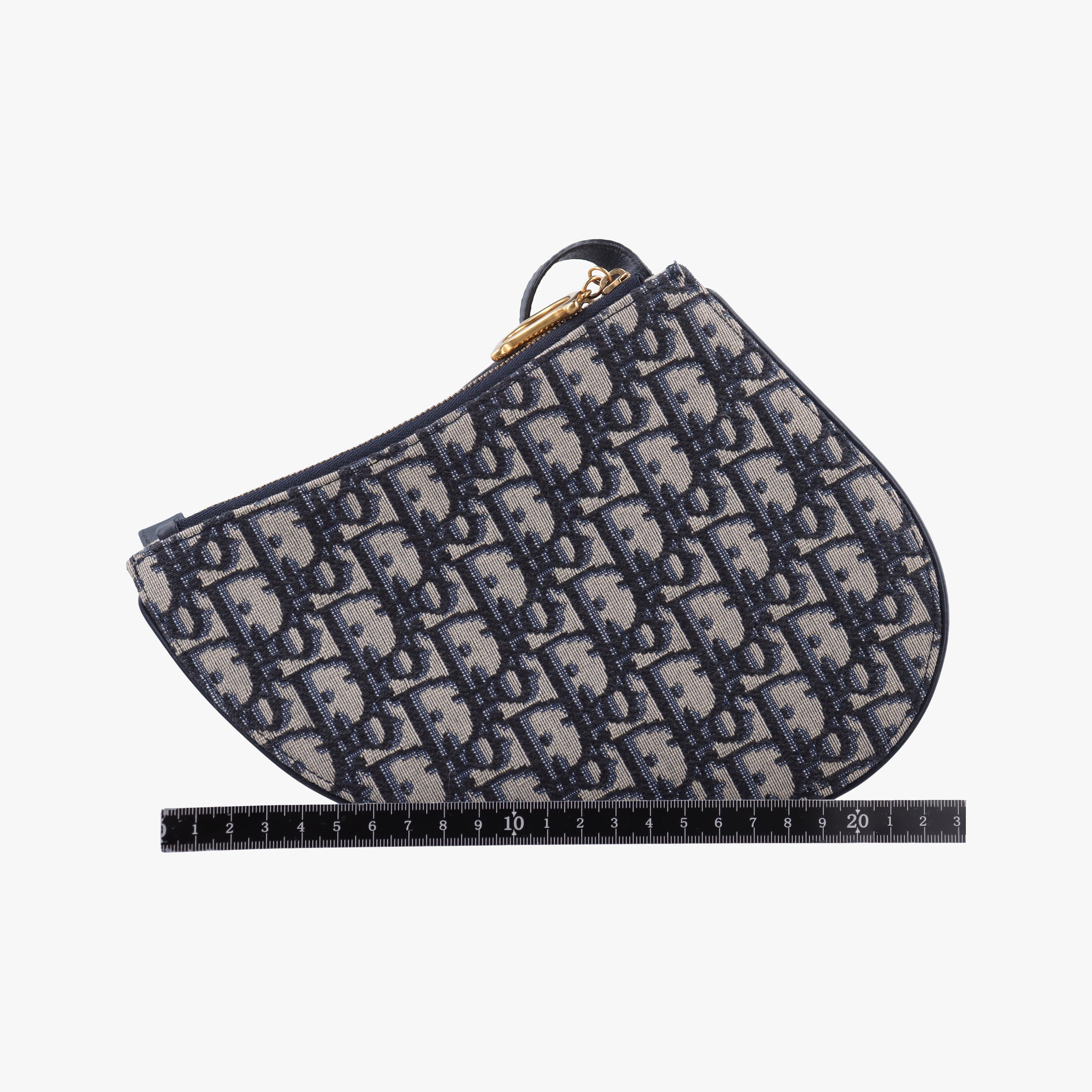 Pre-owned Christian Dior Saddle Navy Jacquard  shoulderbag | stylenewstar