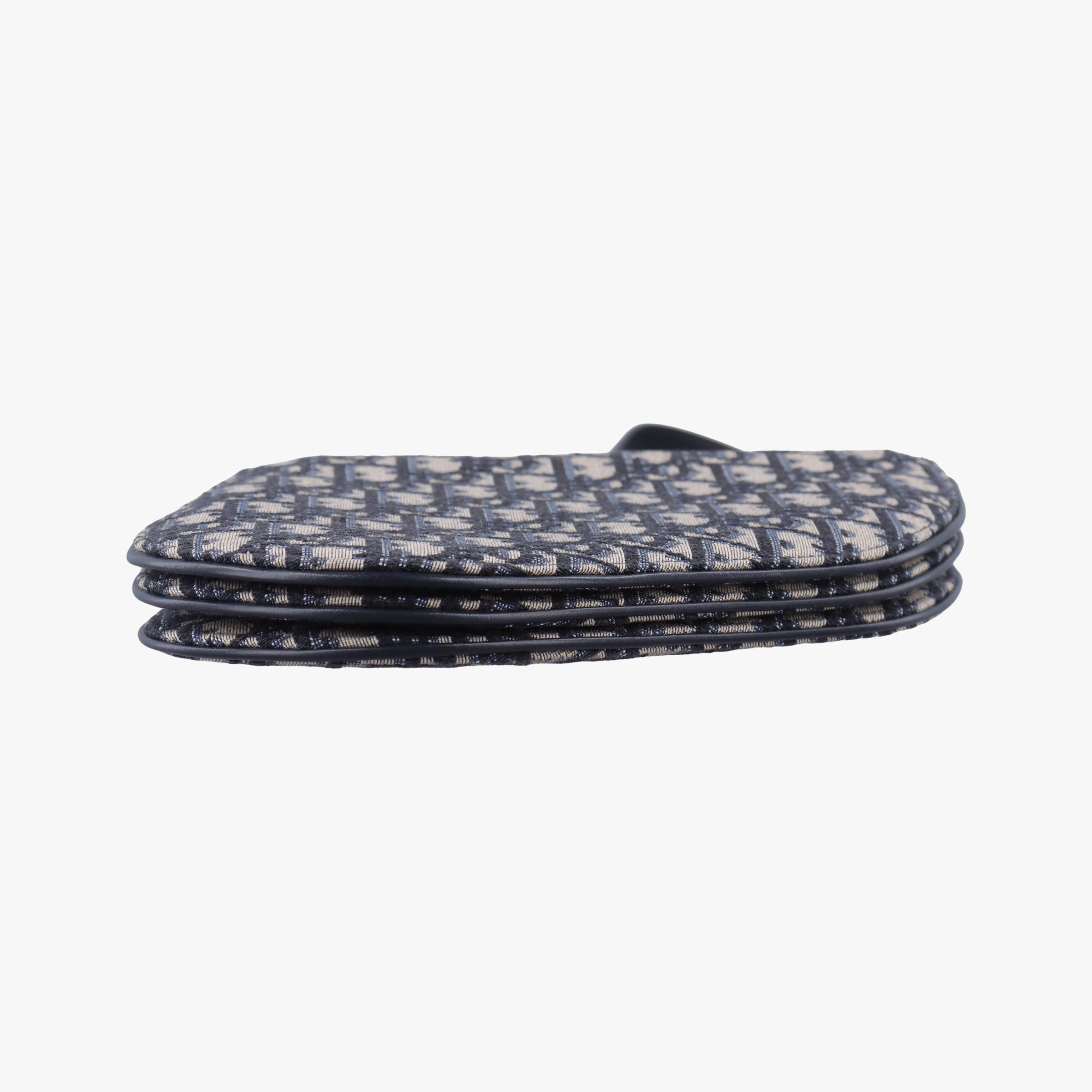 Pre-owned Christian Dior Saddle Navy Jacquard  shoulderbag | stylenewstar