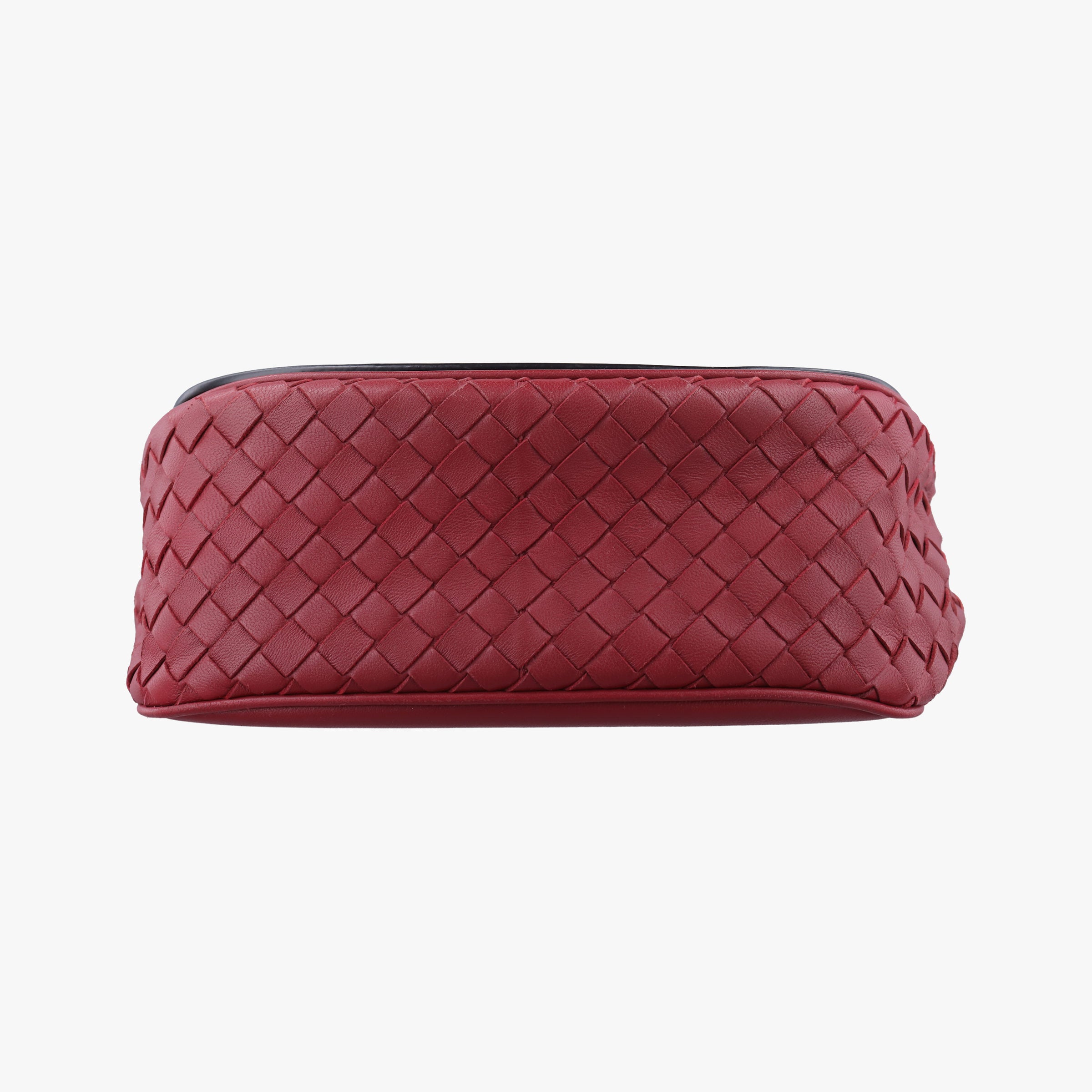 Pre-owned Bottega Veneta Luna Intrecciato Red lambskin  shoulderbag | stylenewstar