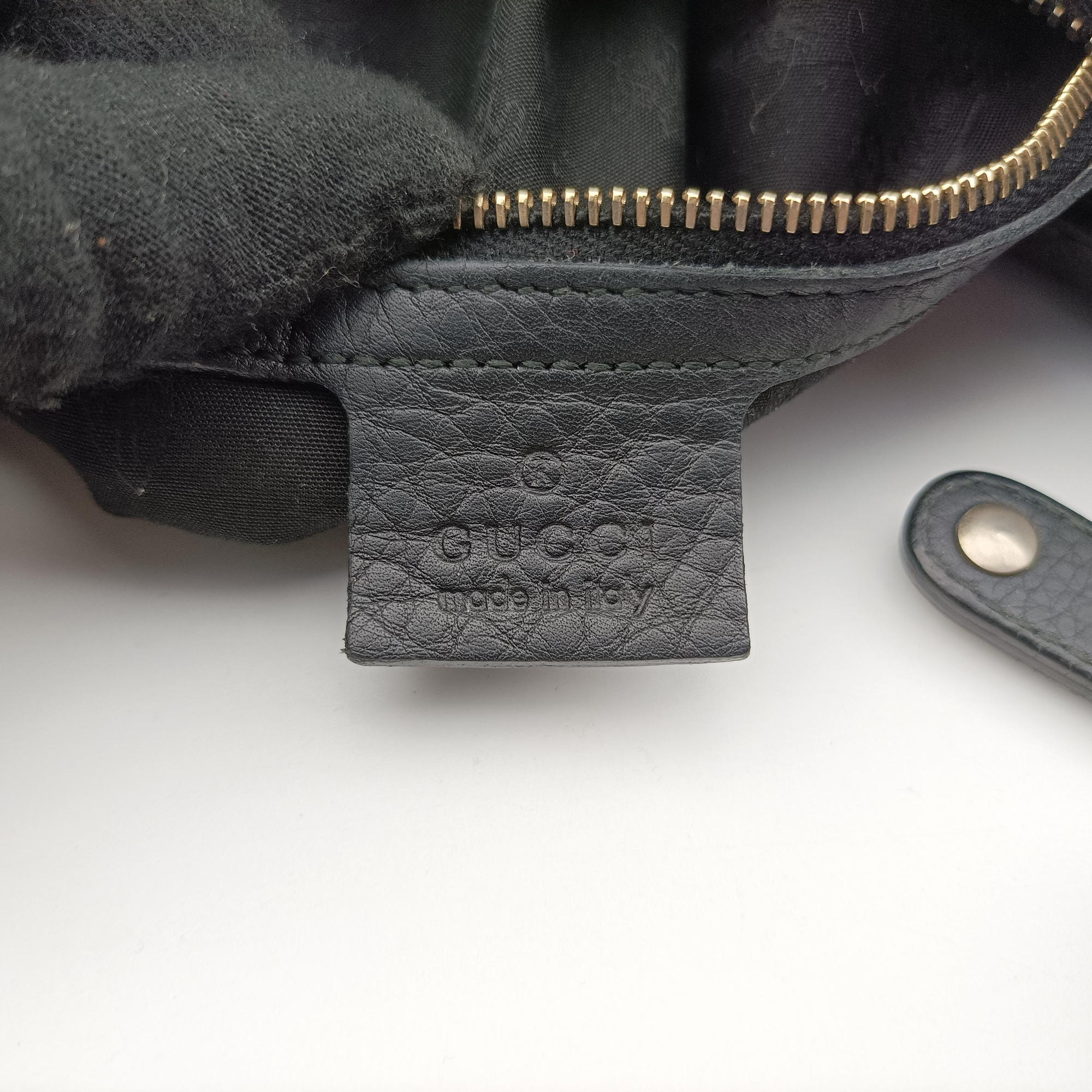 Pre-owned Gucci Heritage Horsebit Hobo Black Leather 247604 shoulderbag | stylenewstar