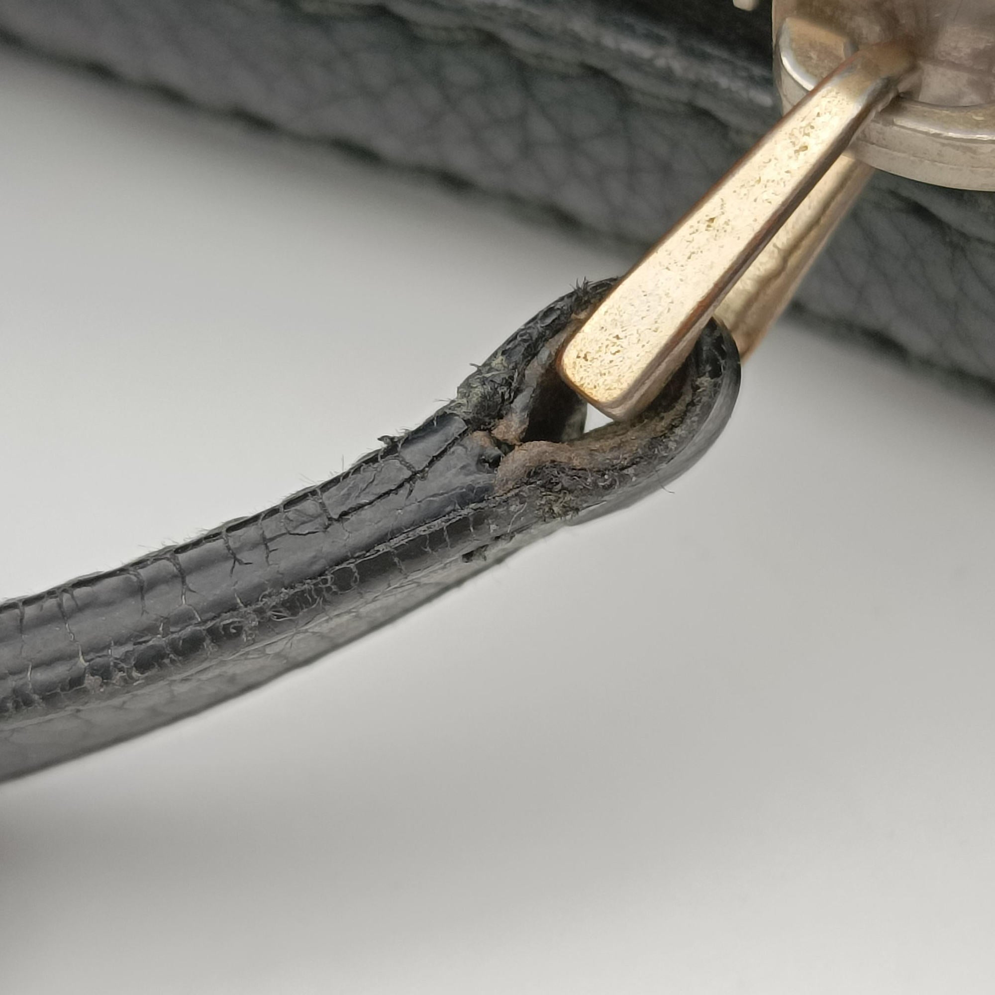 Pre-owned Gucci Heritage Horsebit Hobo Black Leather 247604 shoulderbag | stylenewstar