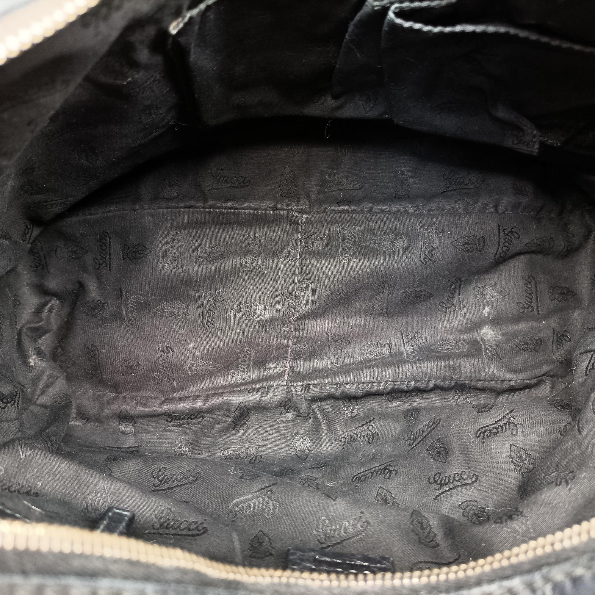Pre-owned Gucci Heritage Horsebit Hobo Black Leather 247604 shoulderbag | stylenewstar