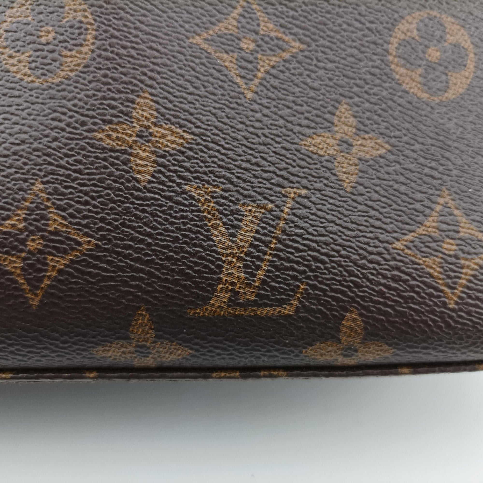 Pre-owned Louis Vuitton SAINT MICHEL brown×COQUELICOT Monogram Canvas×Epi Leather M44031 shoulderbag | stylenewstar