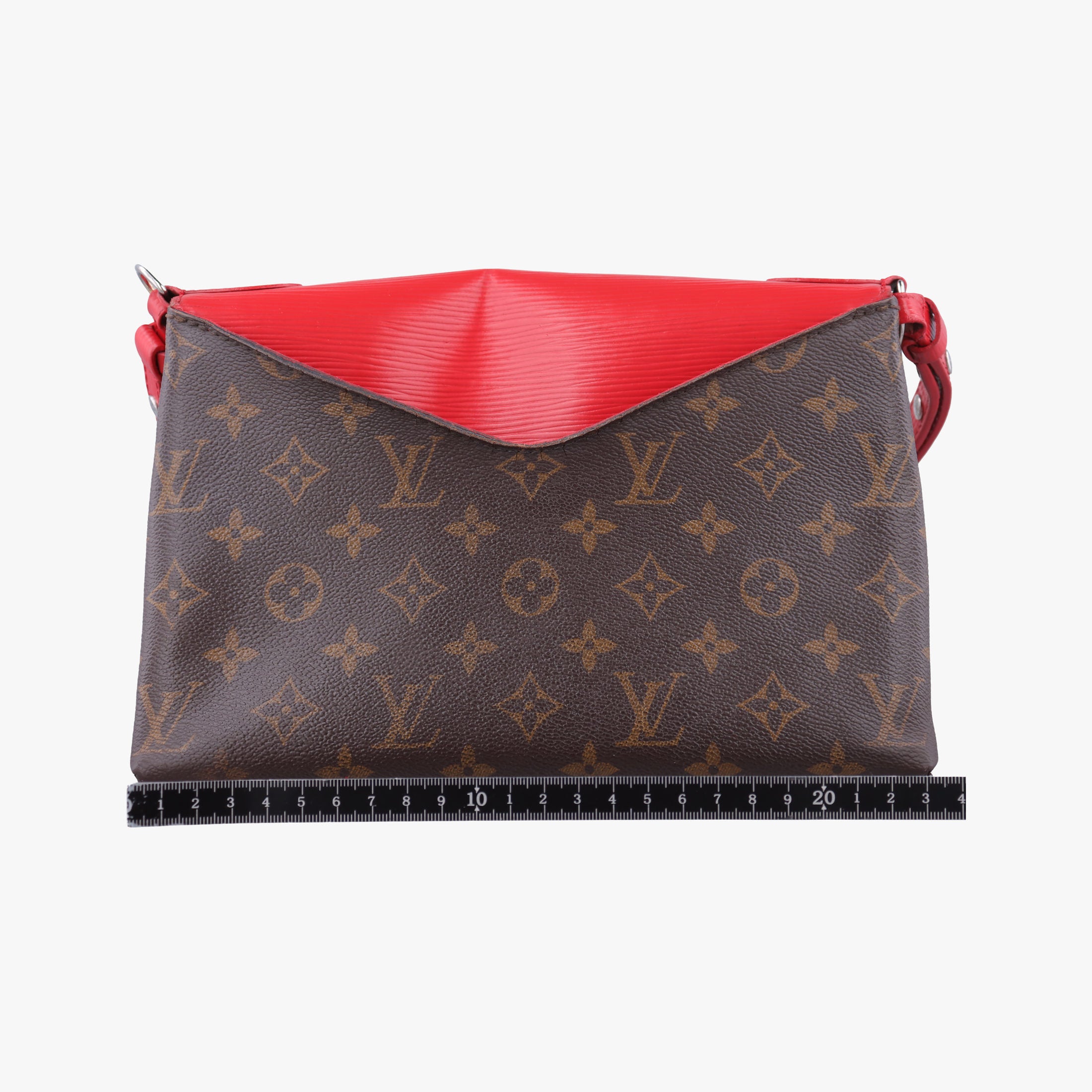 Pre-owned Louis Vuitton SAINT MICHEL brown×COQUELICOT Monogram Canvas×Epi Leather M44031 shoulderbag | stylenewstar