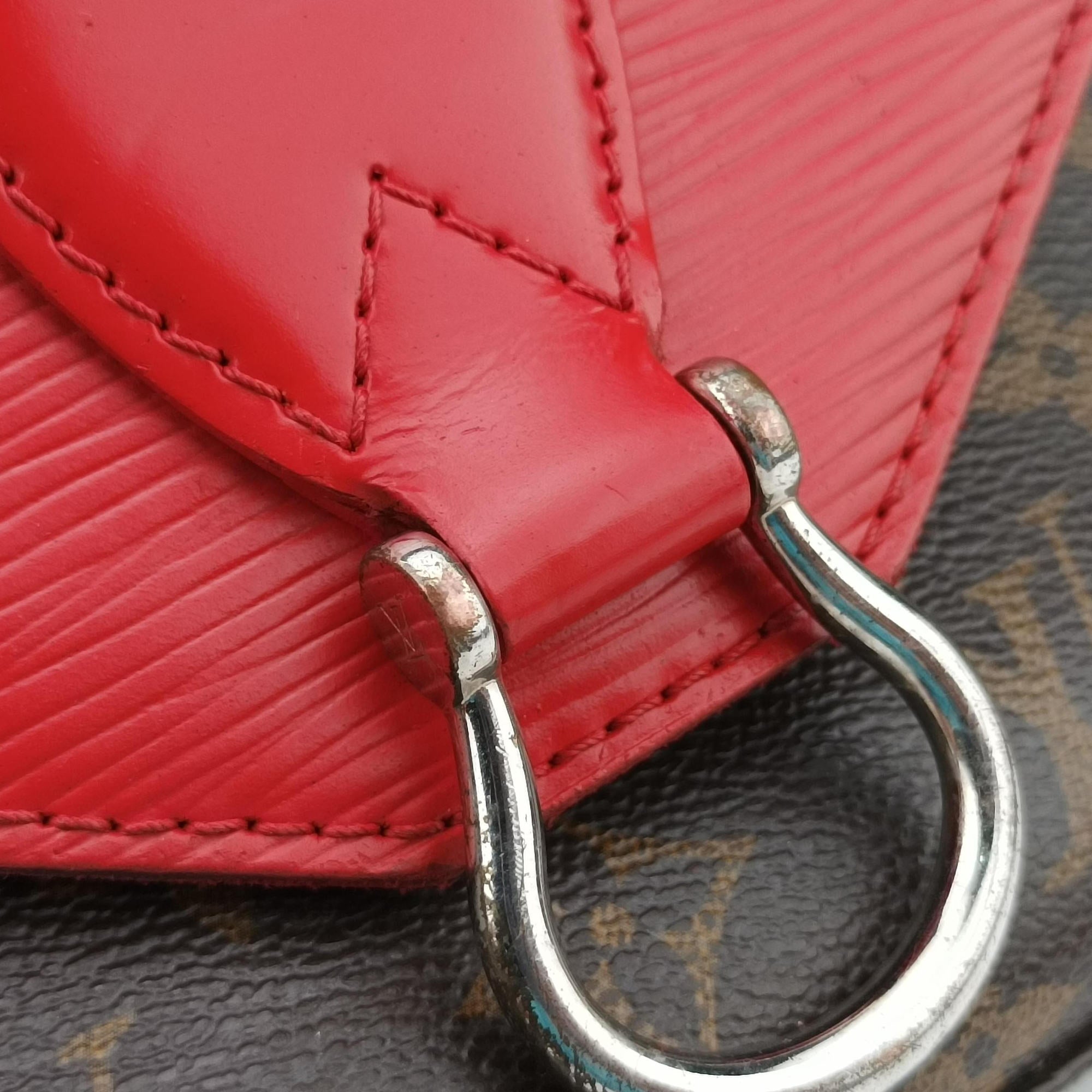 Pre-owned Louis Vuitton SAINT MICHEL brown×COQUELICOT Monogram Canvas×Epi Leather M44031 shoulderbag | stylenewstar
