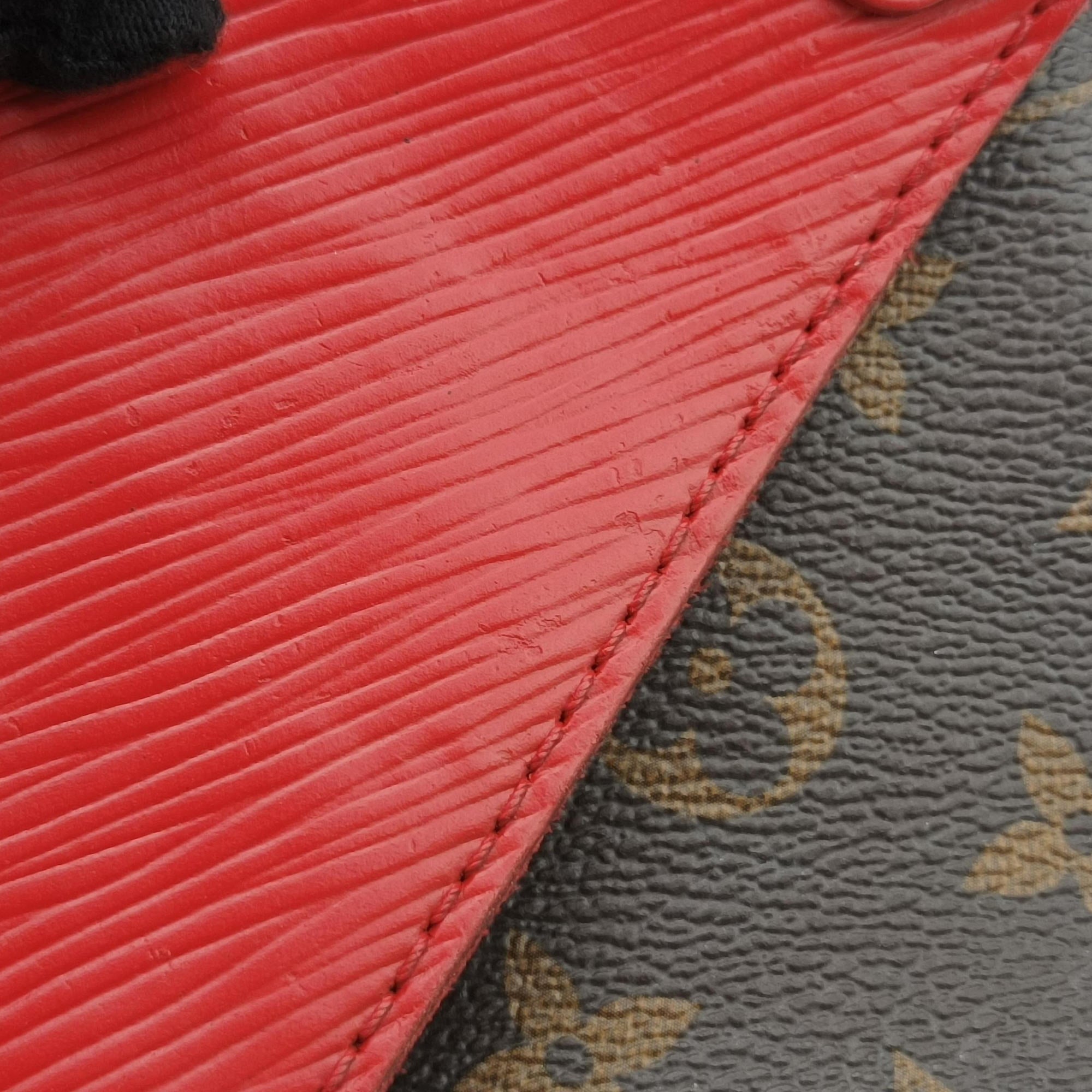 Pre-owned Louis Vuitton SAINT MICHEL brown×COQUELICOT Monogram Canvas×Epi Leather M44031 shoulderbag | stylenewstar