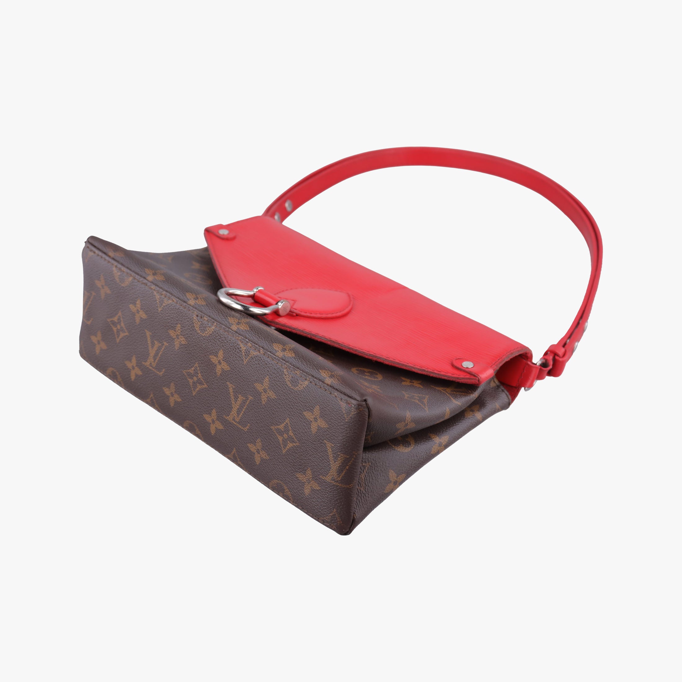 Pre-owned Louis Vuitton SAINT MICHEL brown×COQUELICOT Monogram Canvas×Epi Leather M44031 shoulderbag | stylenewstar
