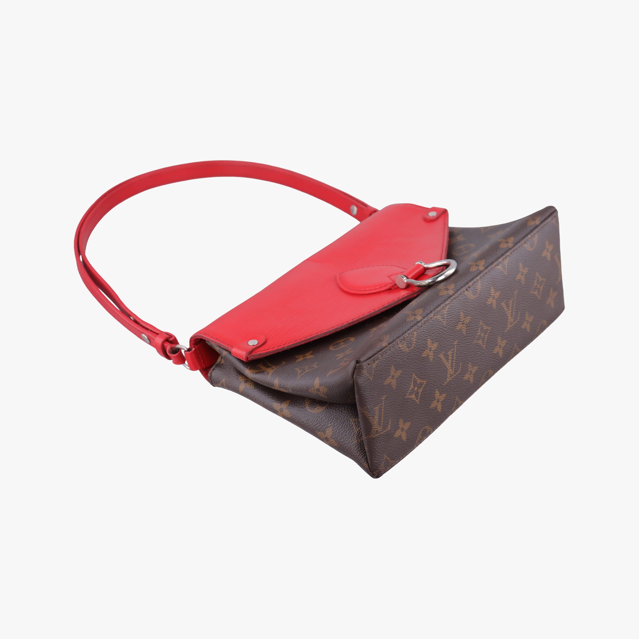Pre-owned Louis Vuitton SAINT MICHEL brown×COQUELICOT Monogram Canvas×Epi Leather M44031 shoulderbag | stylenewstar