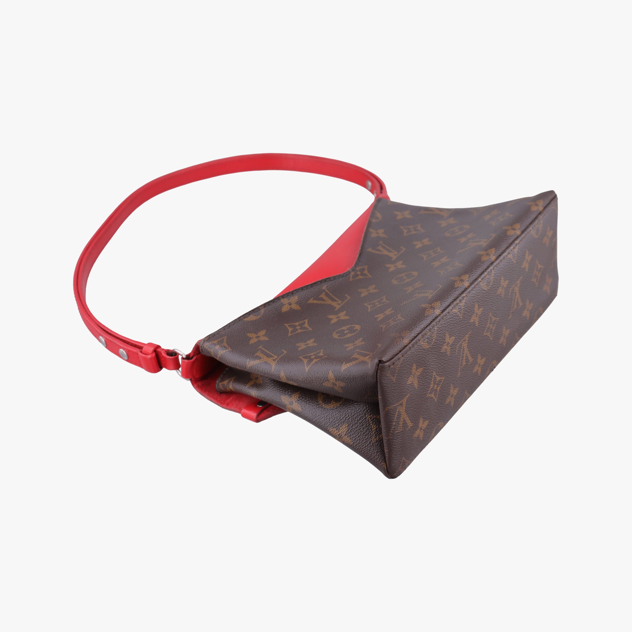 Pre-owned Louis Vuitton SAINT MICHEL brown×COQUELICOT Monogram Canvas×Epi Leather M44031 shoulderbag | stylenewstar