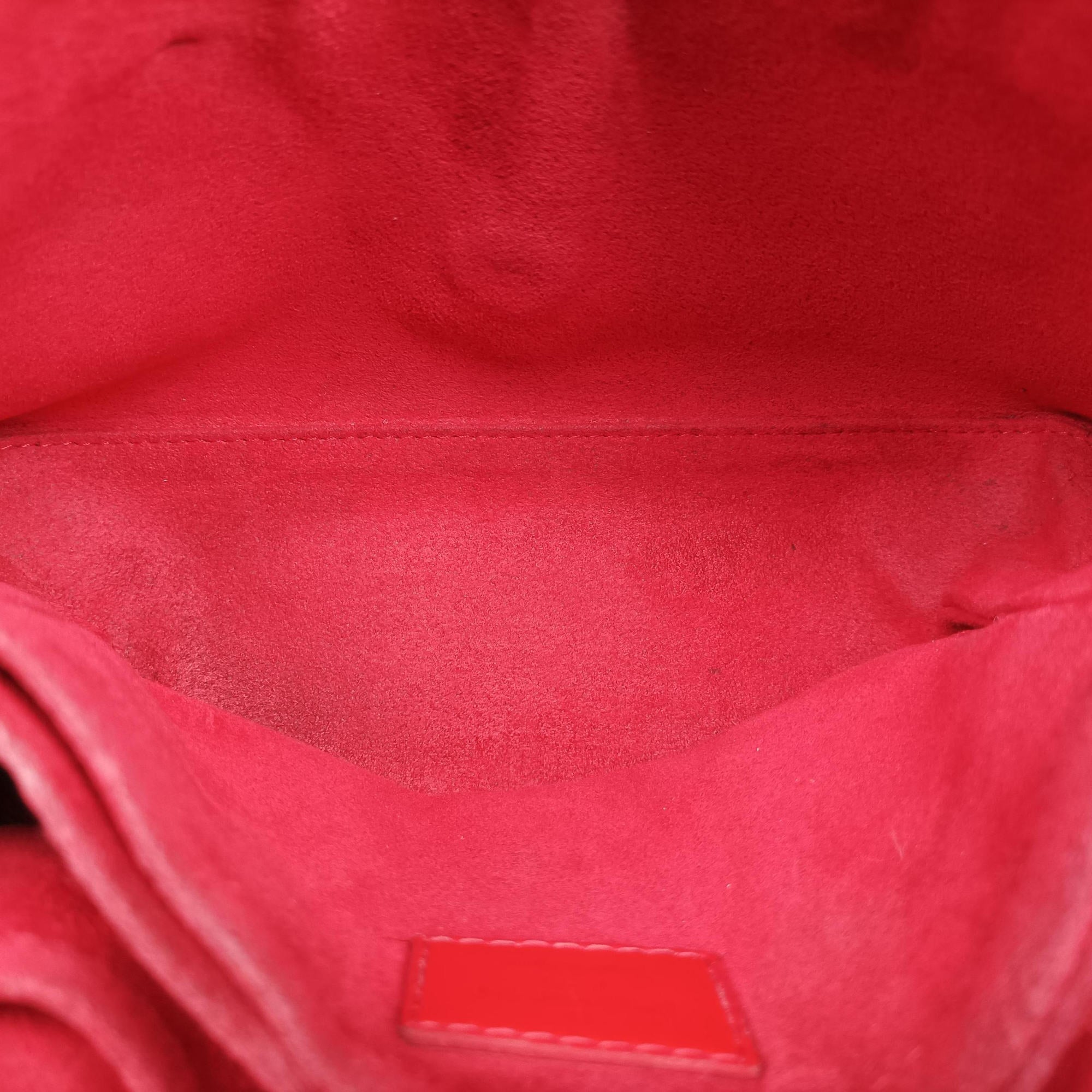 Pre-owned Louis Vuitton SAINT MICHEL brown×COQUELICOT Monogram Canvas×Epi Leather M44031 shoulderbag | stylenewstar