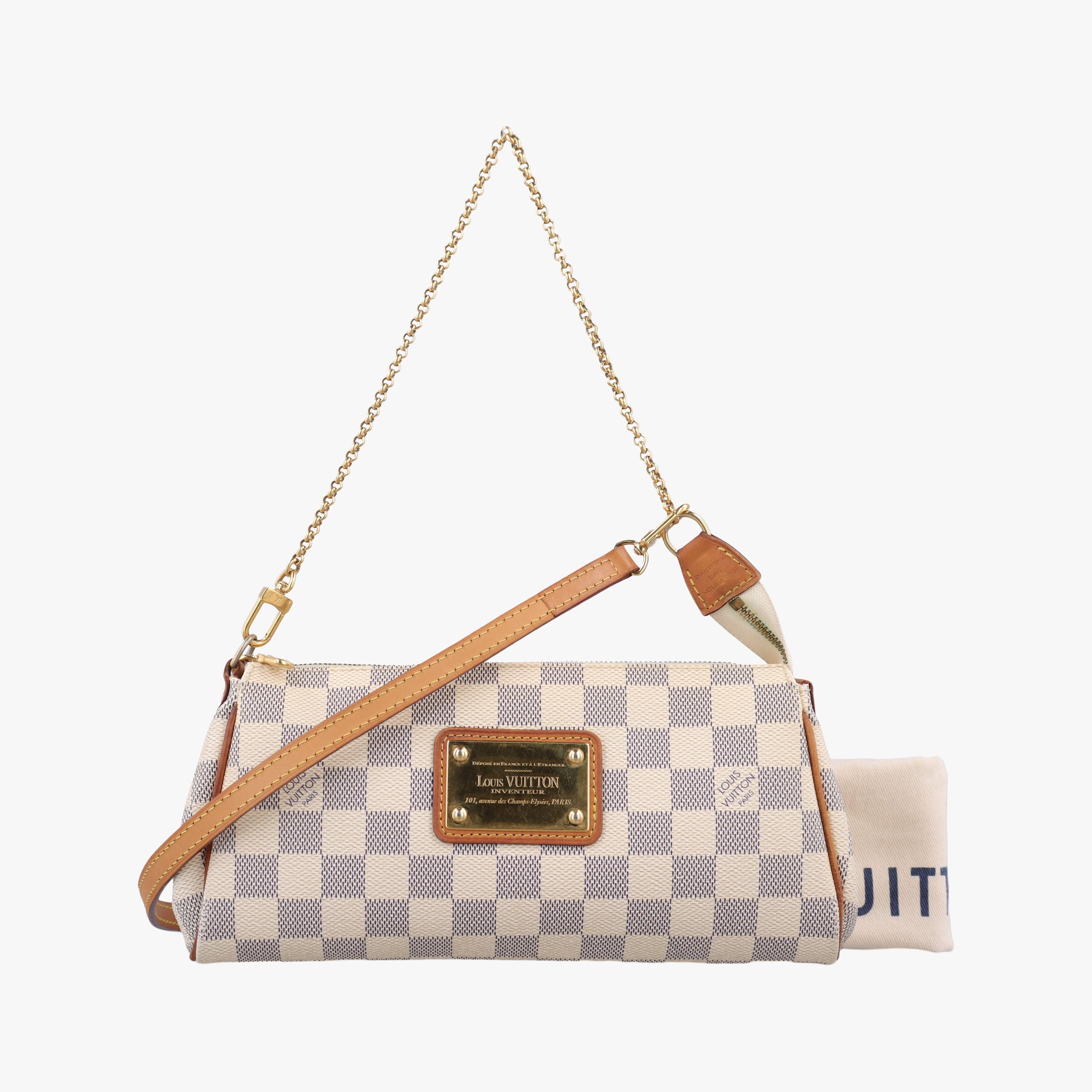 Pre-owned Louis Vuitton EVA AZUR Damier Canvas N55214 shoulderbag | stylenewstar
