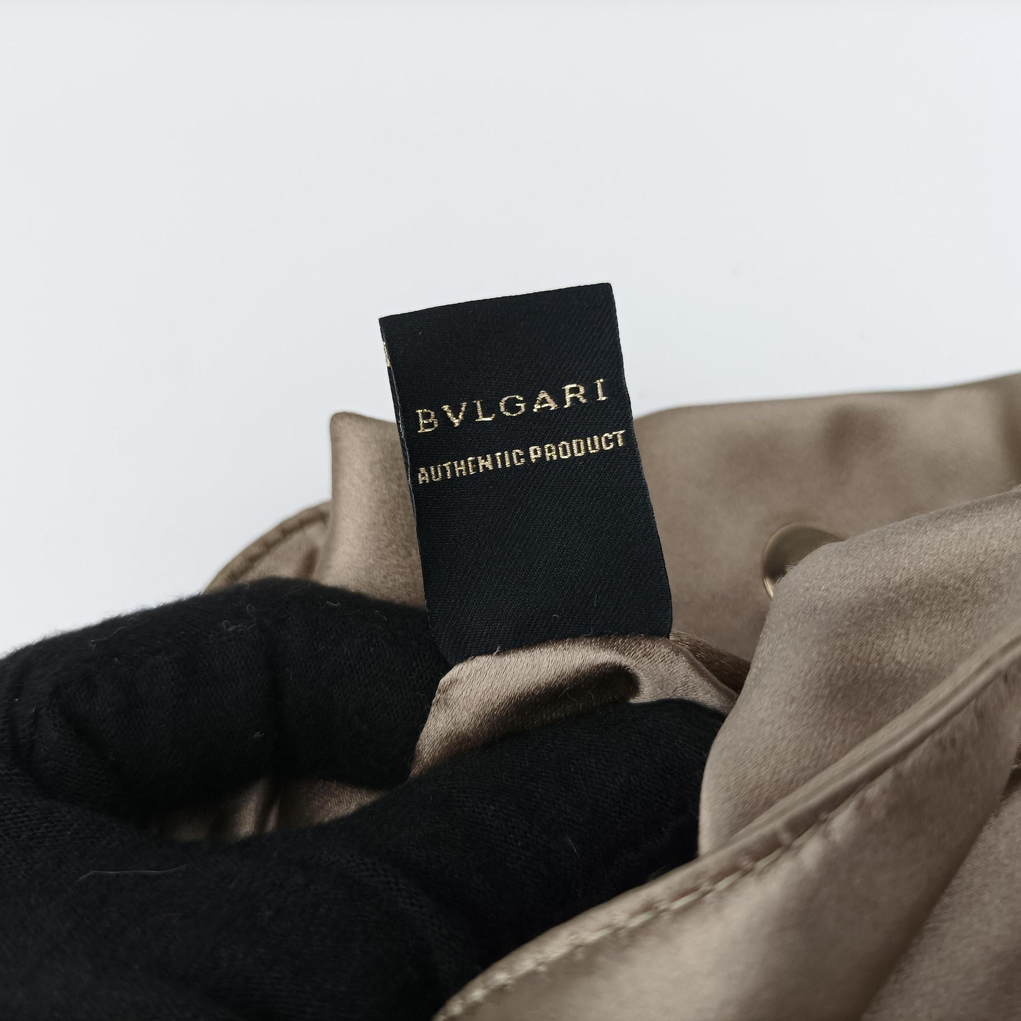 Secondhand Bvlgari Monete Beige Satin Leather  shoulderbag | stylenewstar