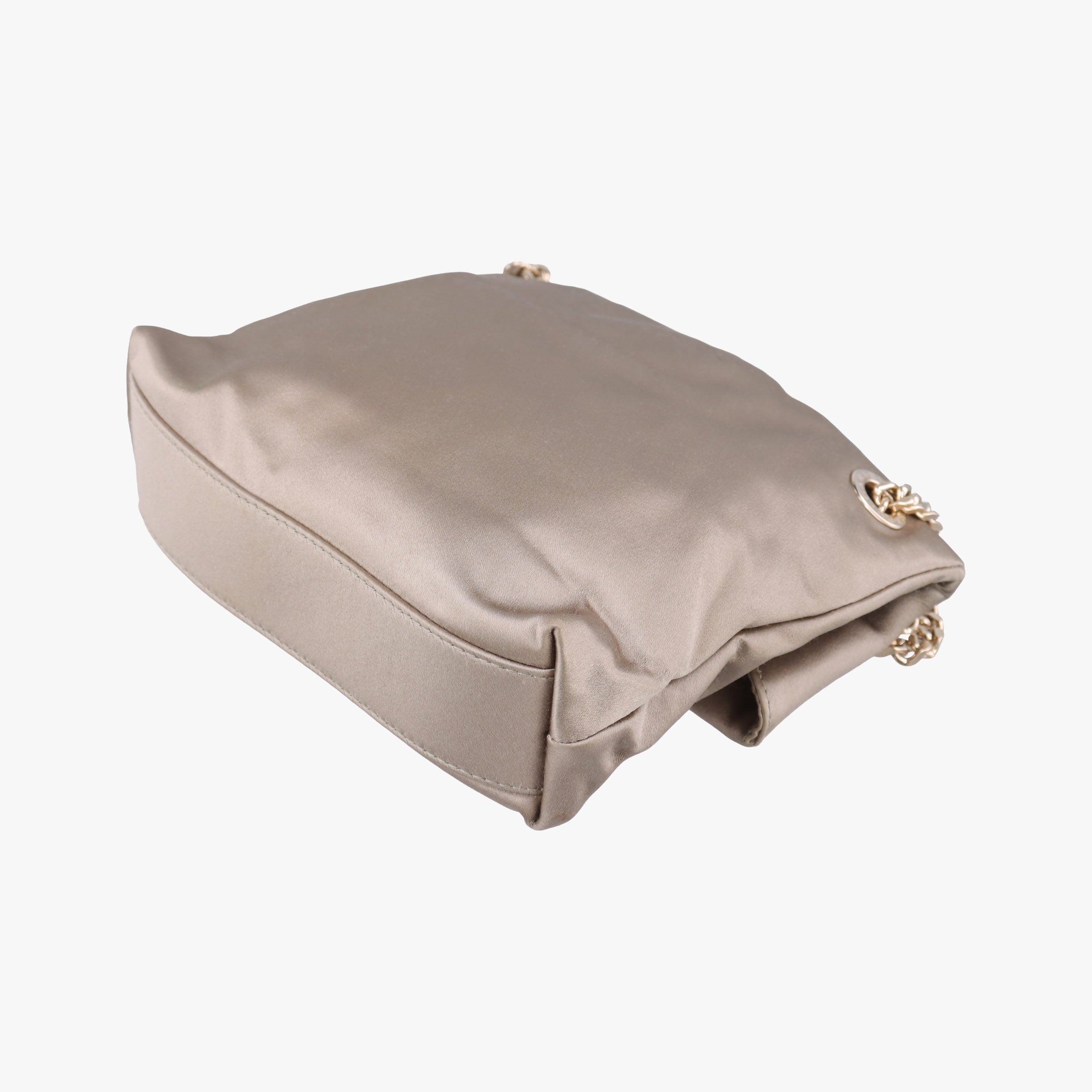 Secondhand Bvlgari Monete Beige Satin Leather  shoulderbag | stylenewstar