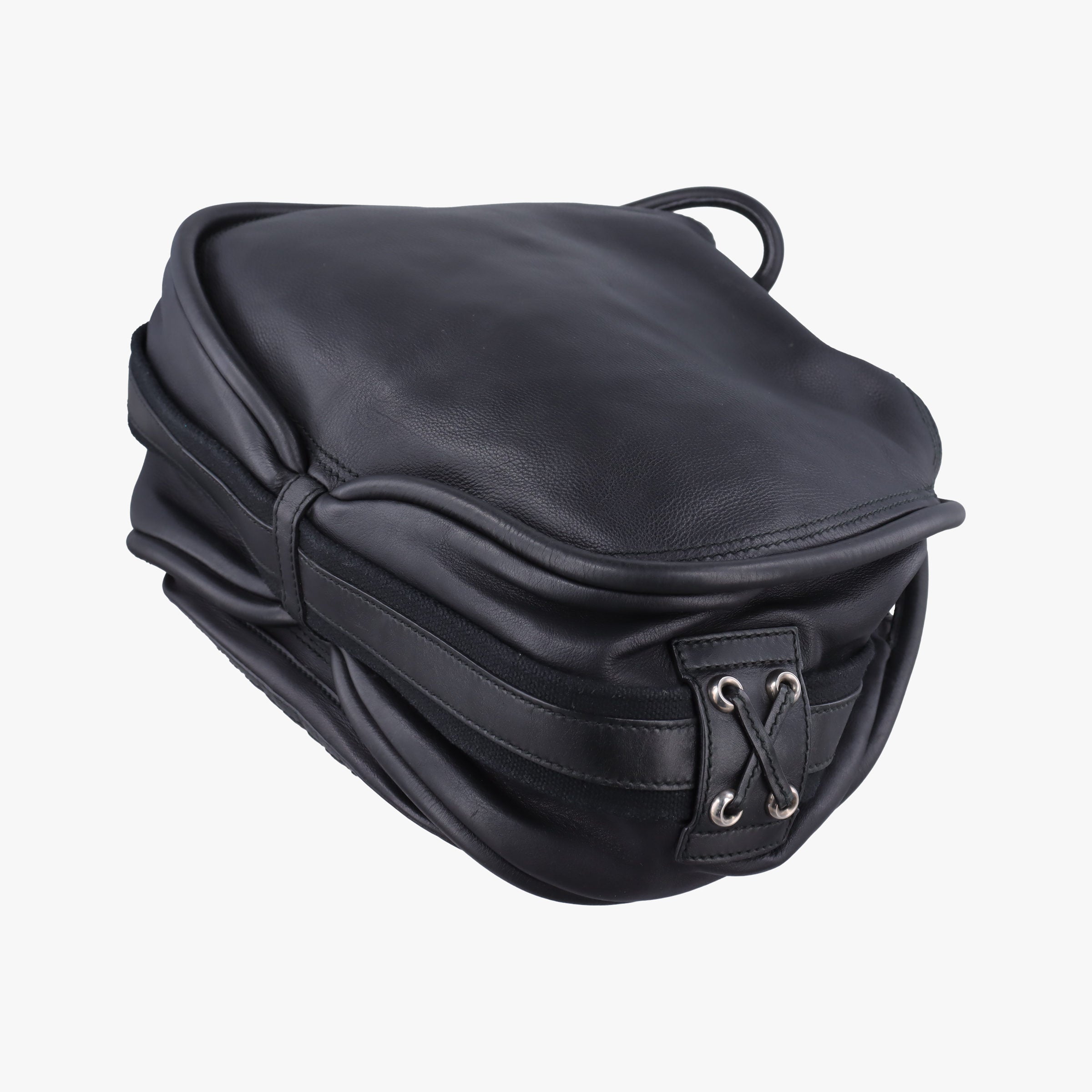 Pre-owned Christian Dior Lattice Messenger Black leather  shoulderbag | stylenewstar
