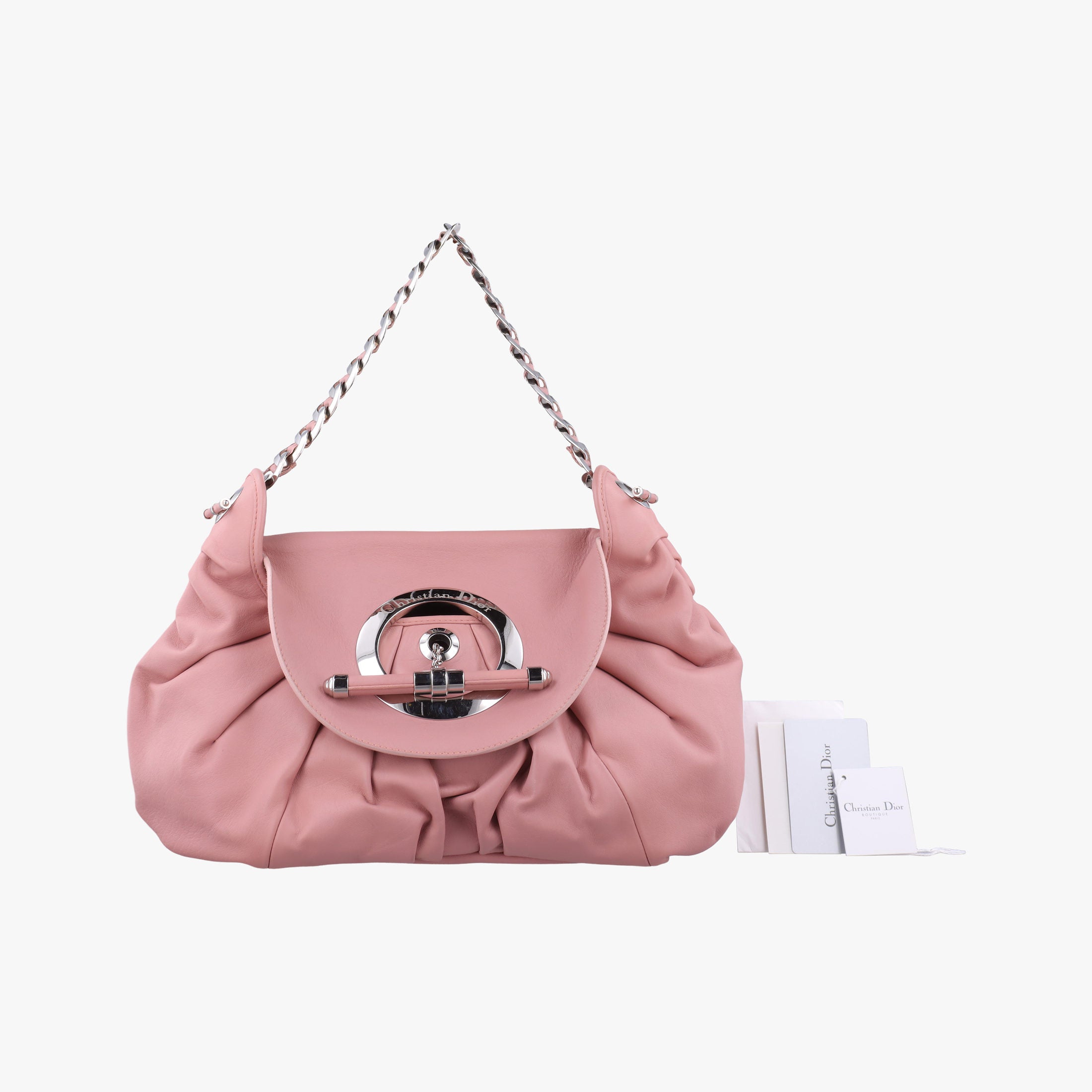 Pre-owned Christian Dior Jazz Club Pink leather  shoulderbag | stylenewstar