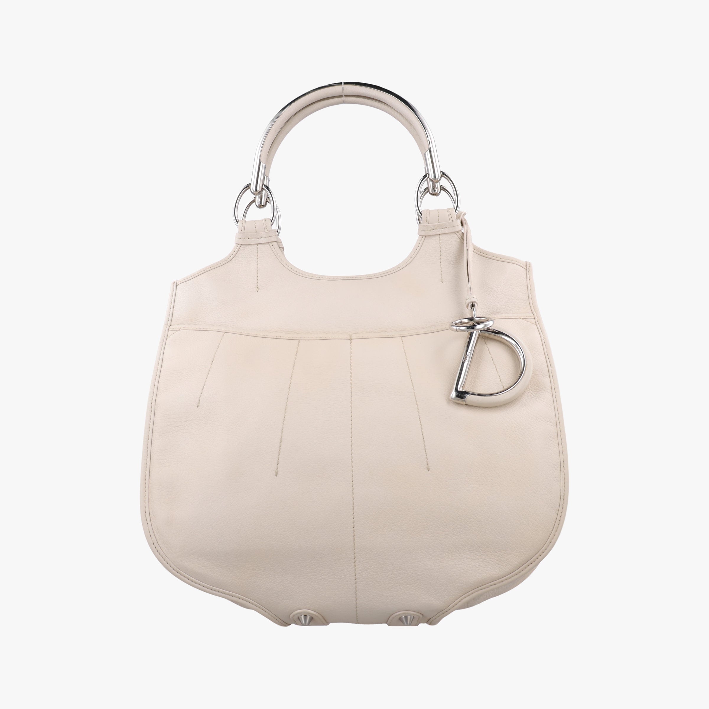 Pre-owned Christian Dior 61 Hobo White leather  handbag | stylenewstar