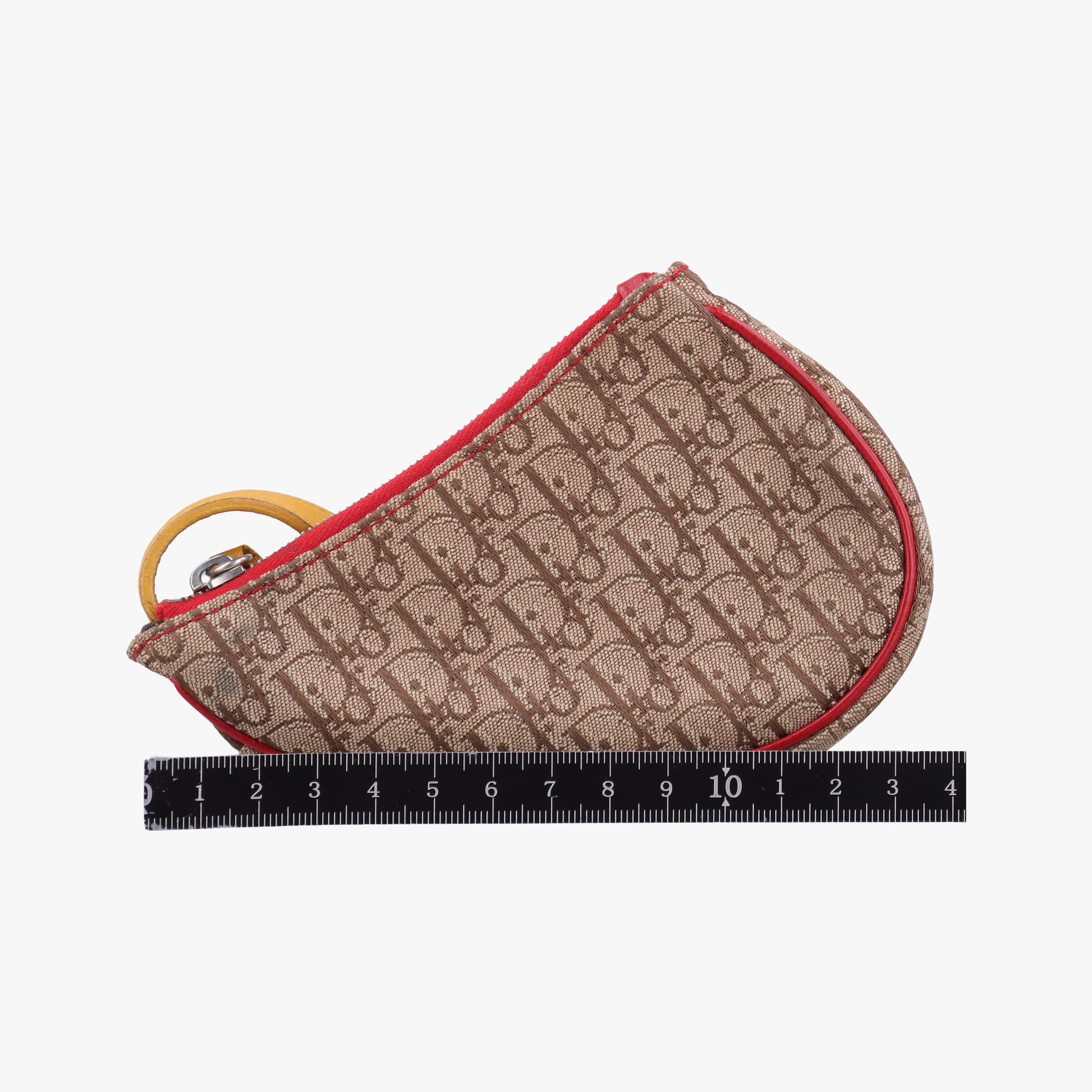 Secondhand Christian Dior rasta coin pouch beige×Red×Multicolor Jacquard×Leather  others | stylenewstar