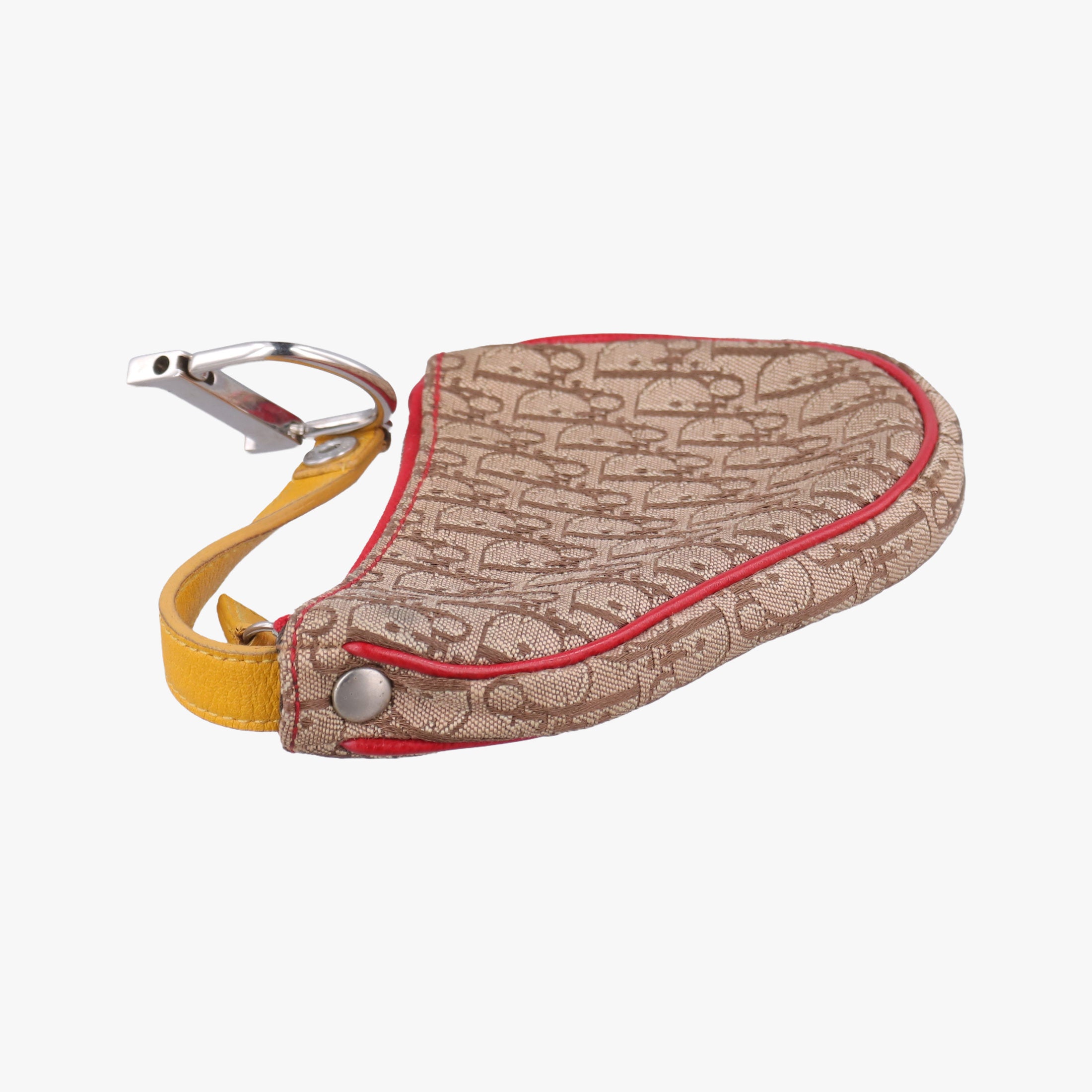 Secondhand Christian Dior rasta coin pouch beige×Red×Multicolor Jacquard×Leather  others | stylenewstar
