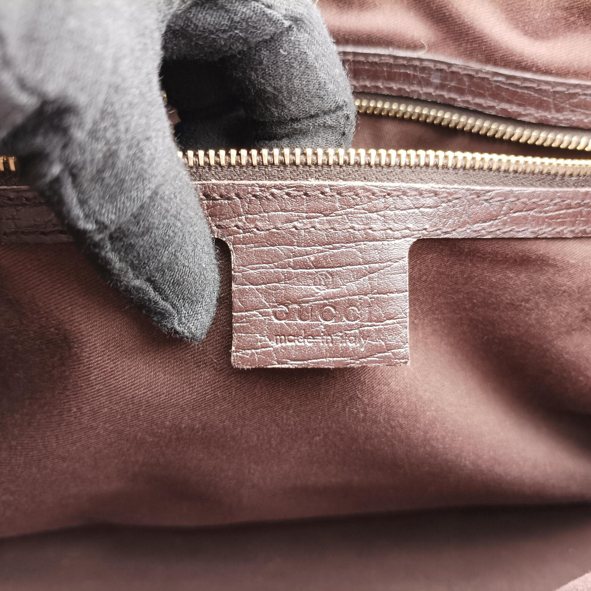 Pre-owned Gucci Horsebit Hasler beige×Brown canvas×leather 137385 handbag | stylenewstar
