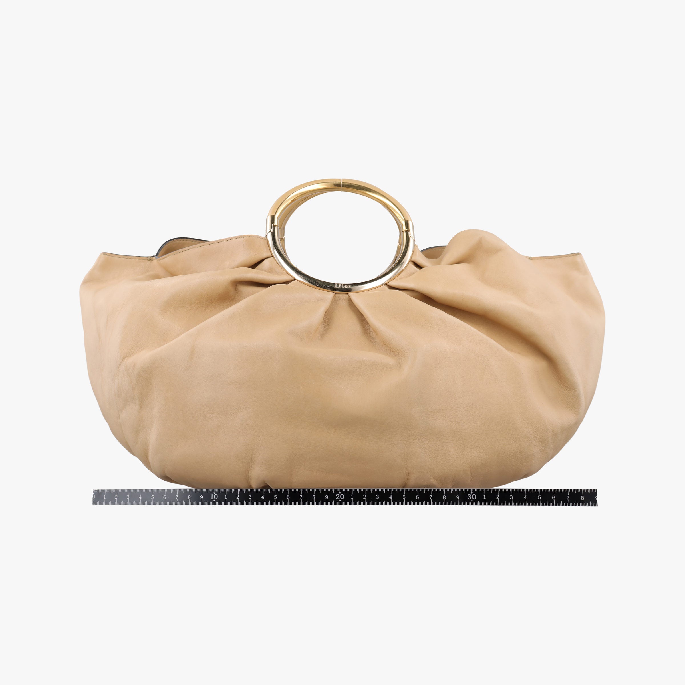 Secondhand Christian Dior Soft Babe Shopping Bag Beige Leather  handbag | stylenewstar