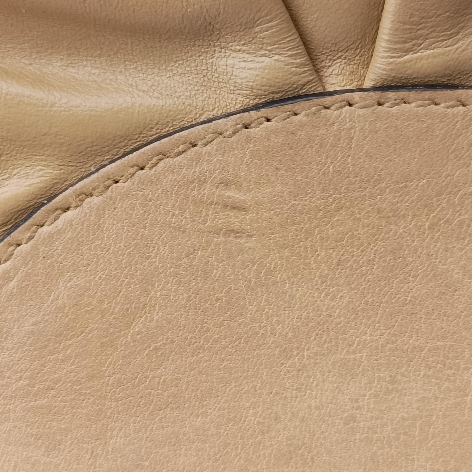 Secondhand Christian Dior Soft Babe Shopping Bag Beige Leather  handbag | stylenewstar