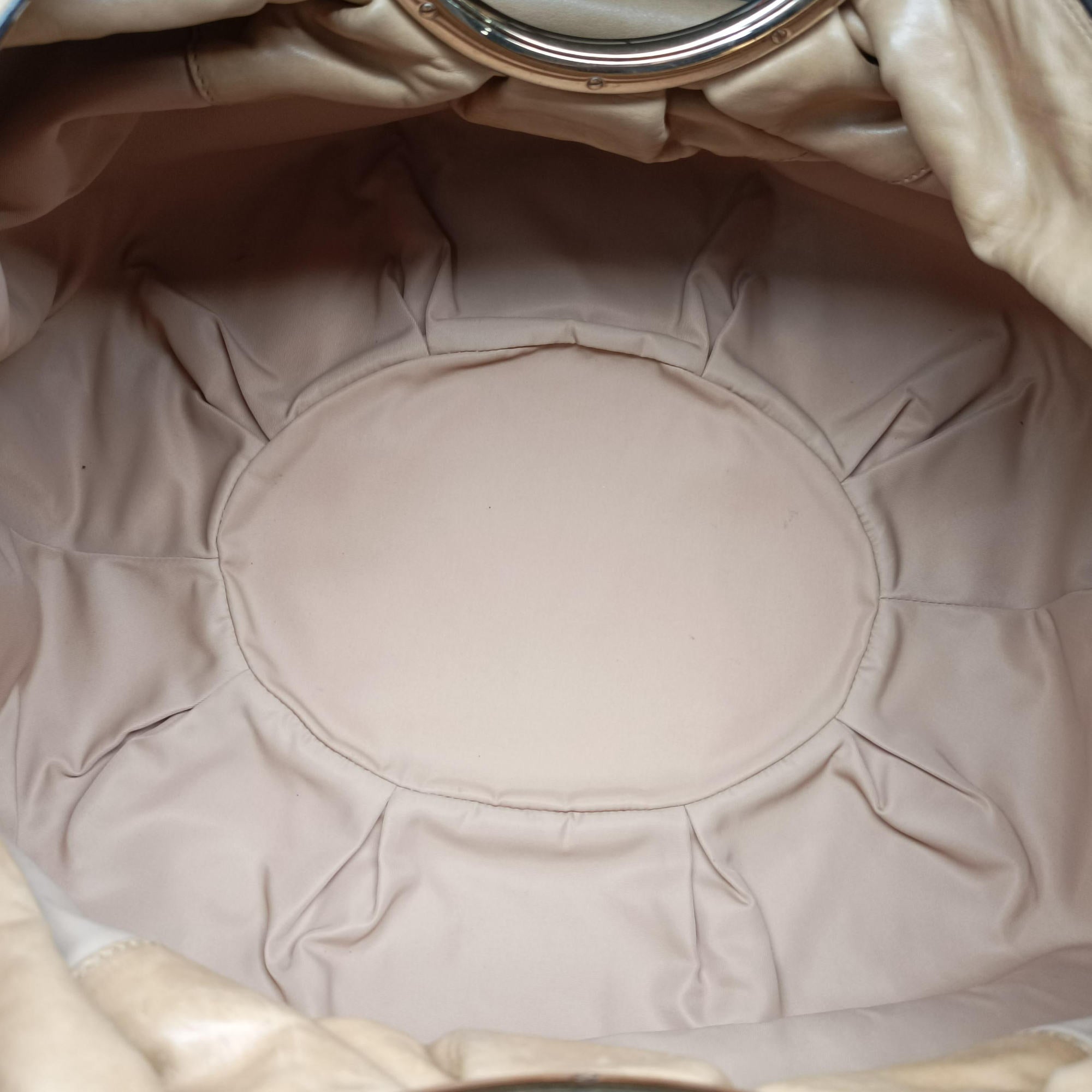 Secondhand Christian Dior Soft Babe Shopping Bag Beige Leather  handbag | stylenewstar