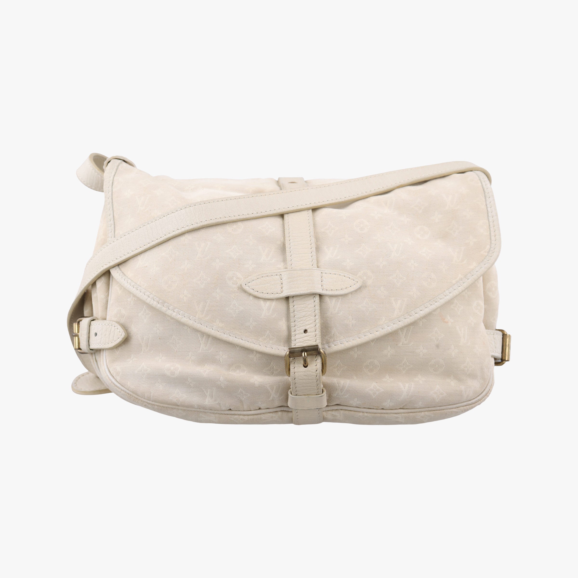 Secondhand Louis Vuitton Saumur 30 Dune Monogram Mini Lin LineCanvas M95314 shoulderbag | stylenewstar