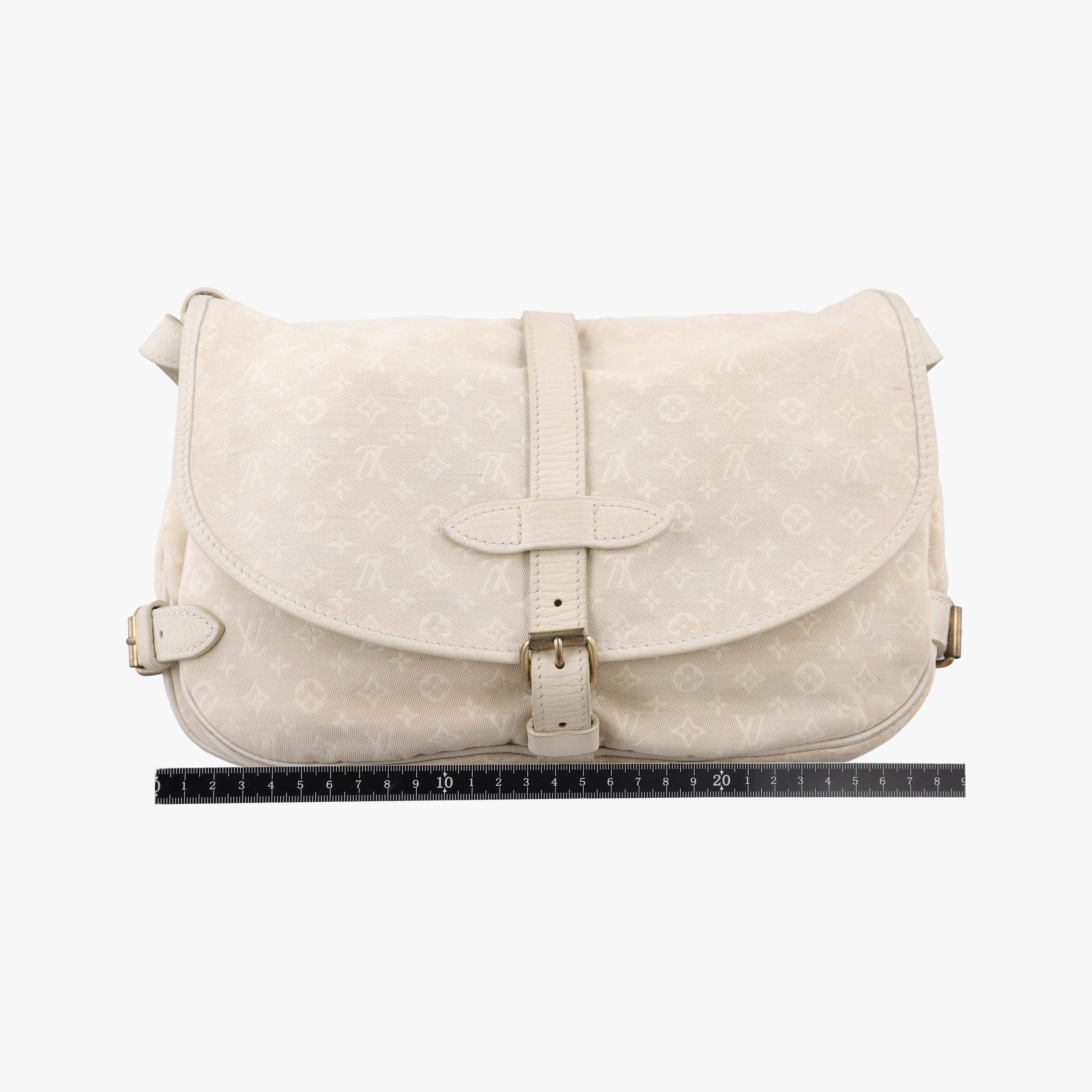 Secondhand Louis Vuitton Saumur 30 Dune Monogram Mini Lin LineCanvas M95314 shoulderbag | stylenewstar