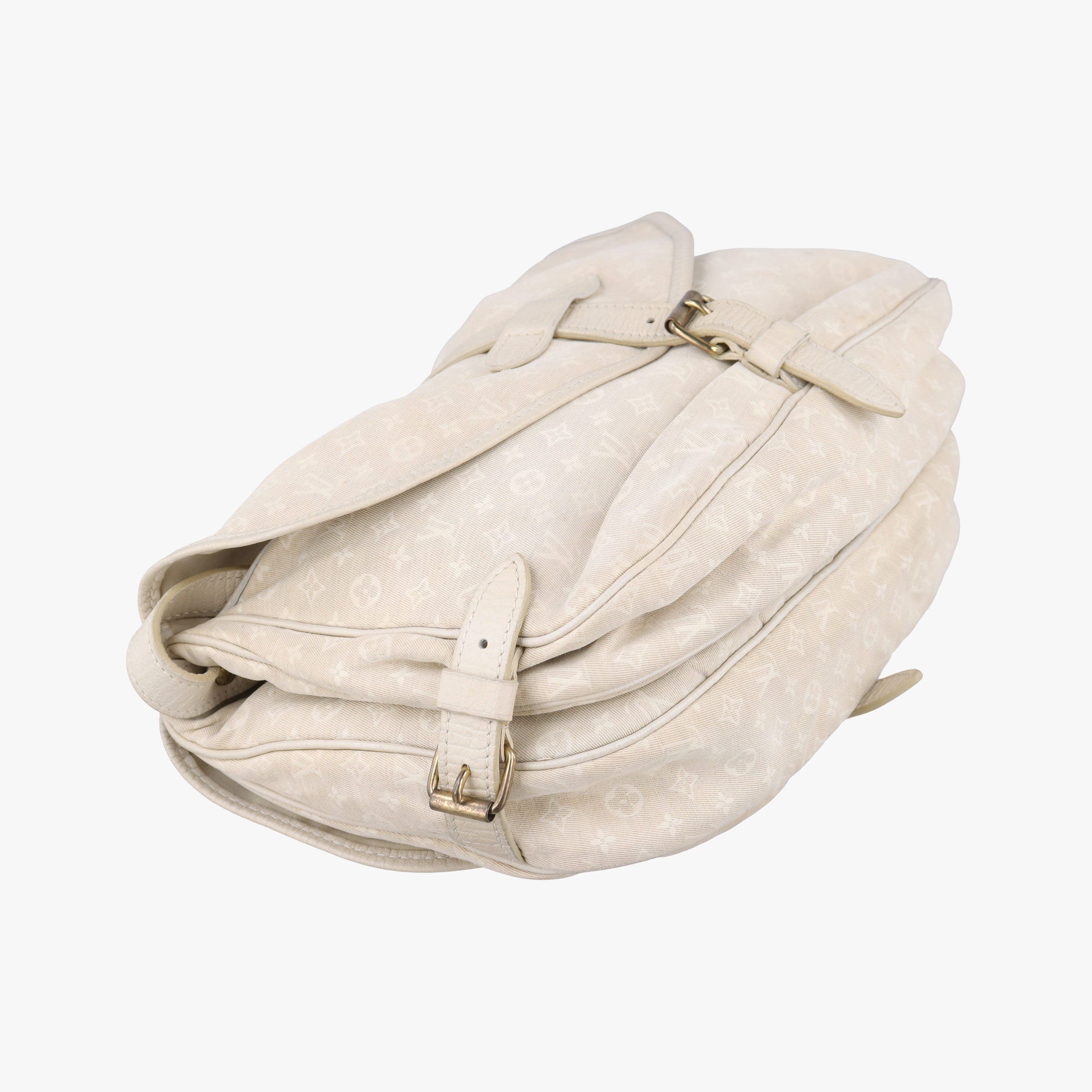 Secondhand Louis Vuitton Saumur 30 Dune Monogram Mini Lin LineCanvas M95314 shoulderbag | stylenewstar