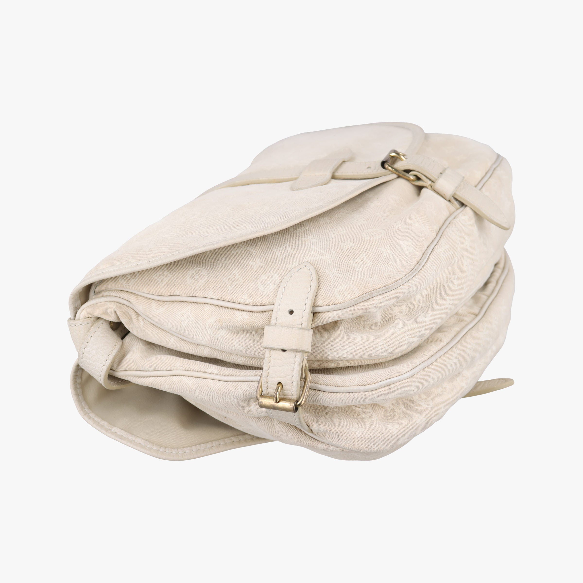 Secondhand Louis Vuitton Saumur 30 Dune Monogram Mini Lin LineCanvas M95314 shoulderbag | stylenewstar