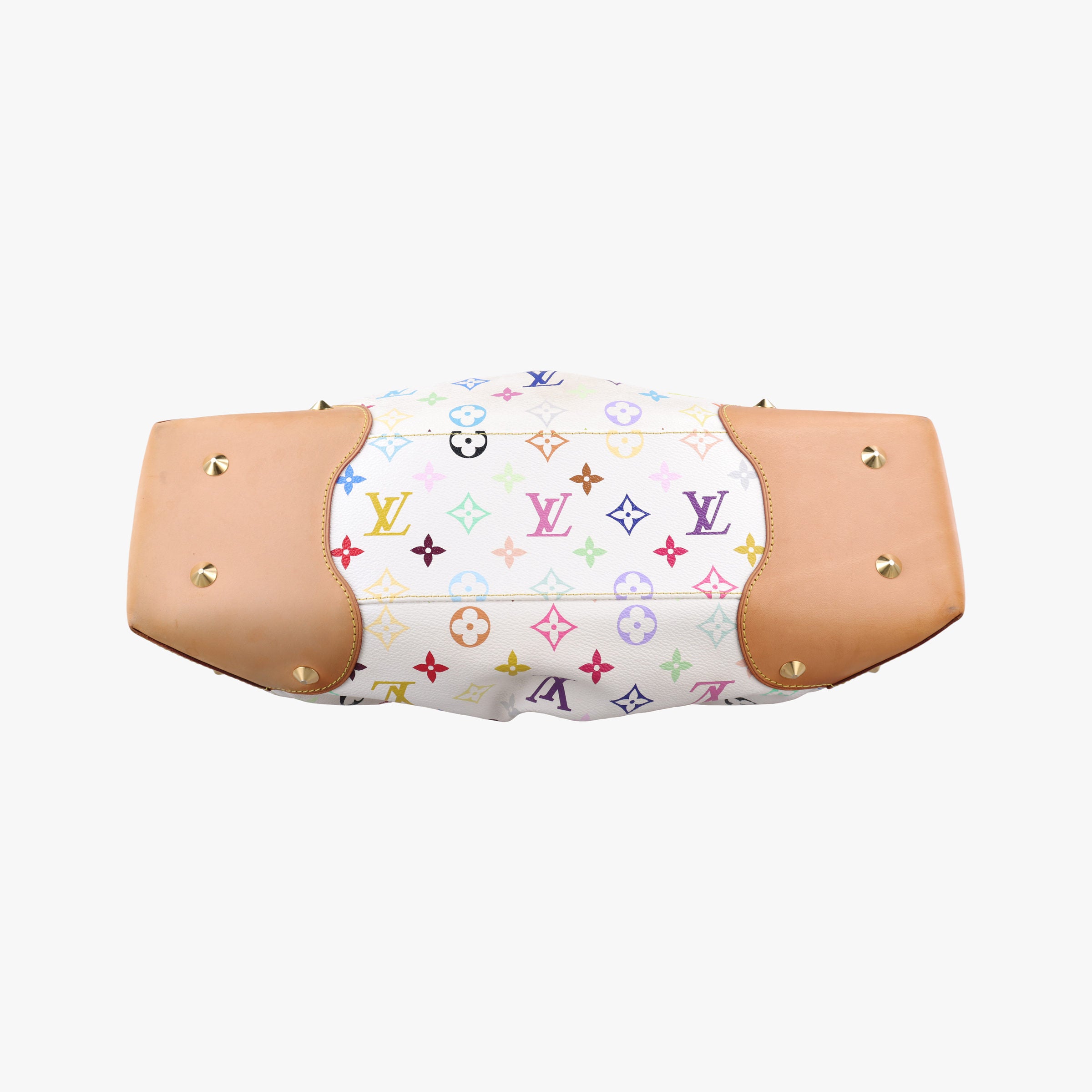 Pre-owned Louis Vuitton JUDY GM white Monogram Multicolor M40253 handbag | stylenewstar
