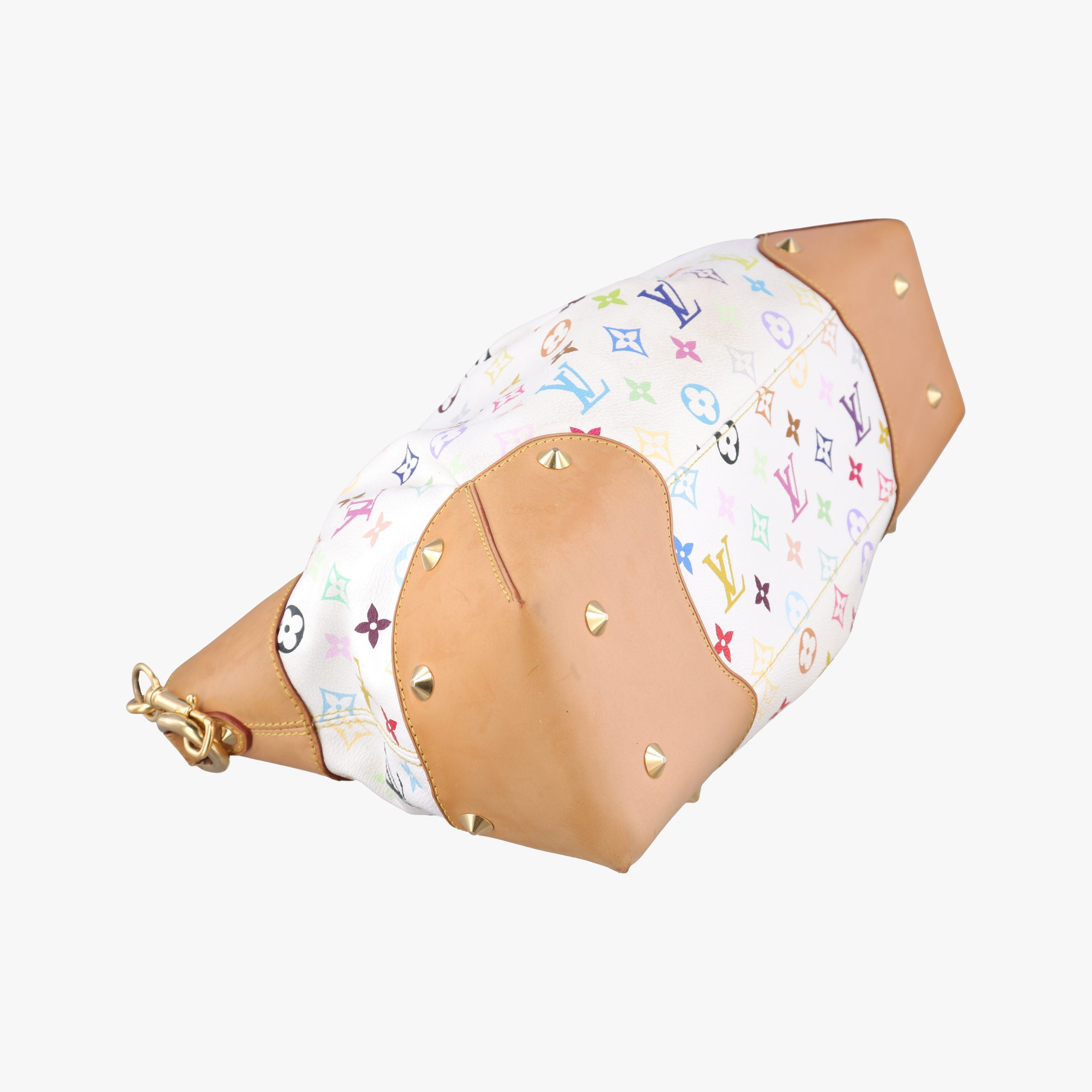 Pre-owned Louis Vuitton JUDY GM white Monogram Multicolor M40253 handbag | stylenewstar