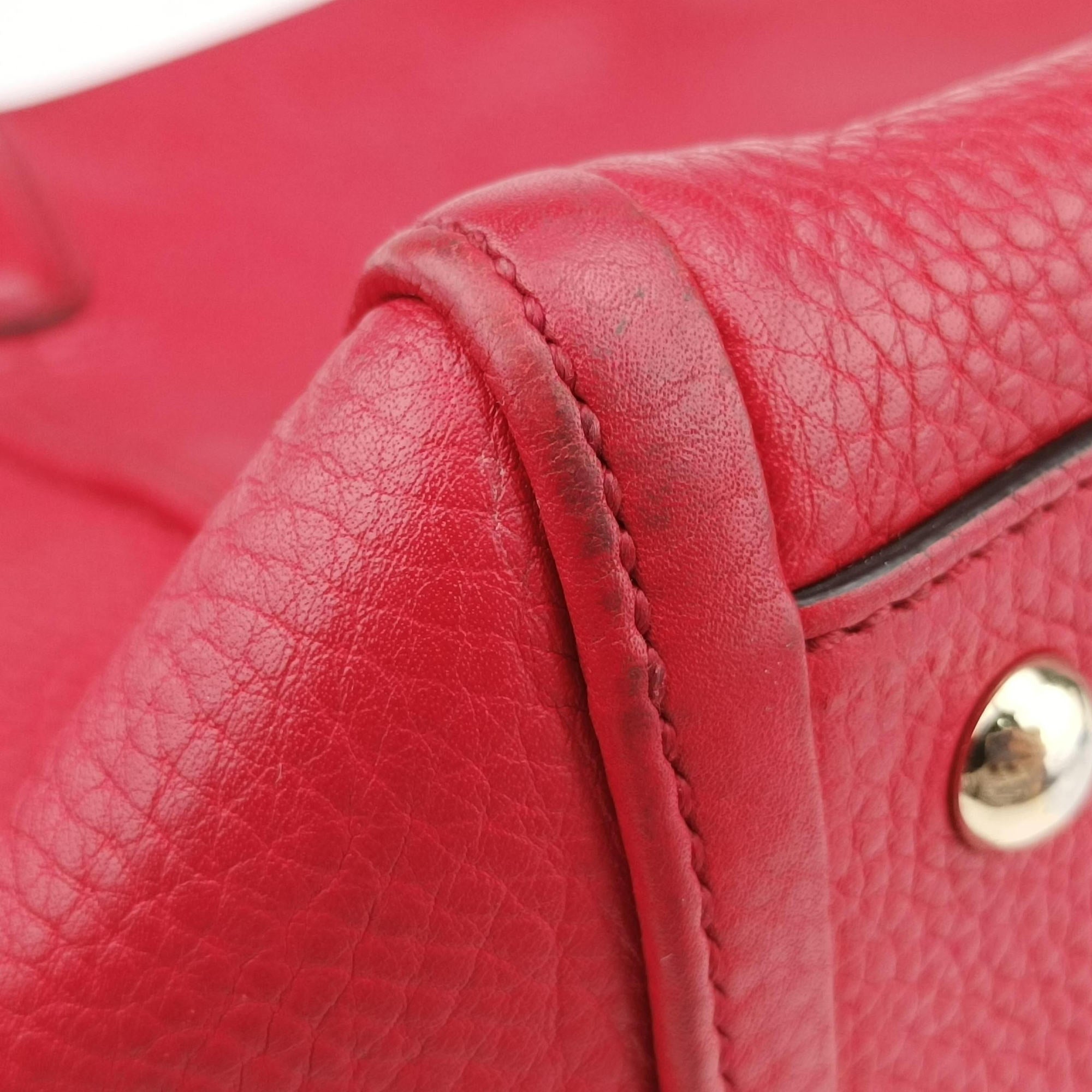Pre-owned Gucci Soho Red Leather 369176 shoulderbag | stylenewstar