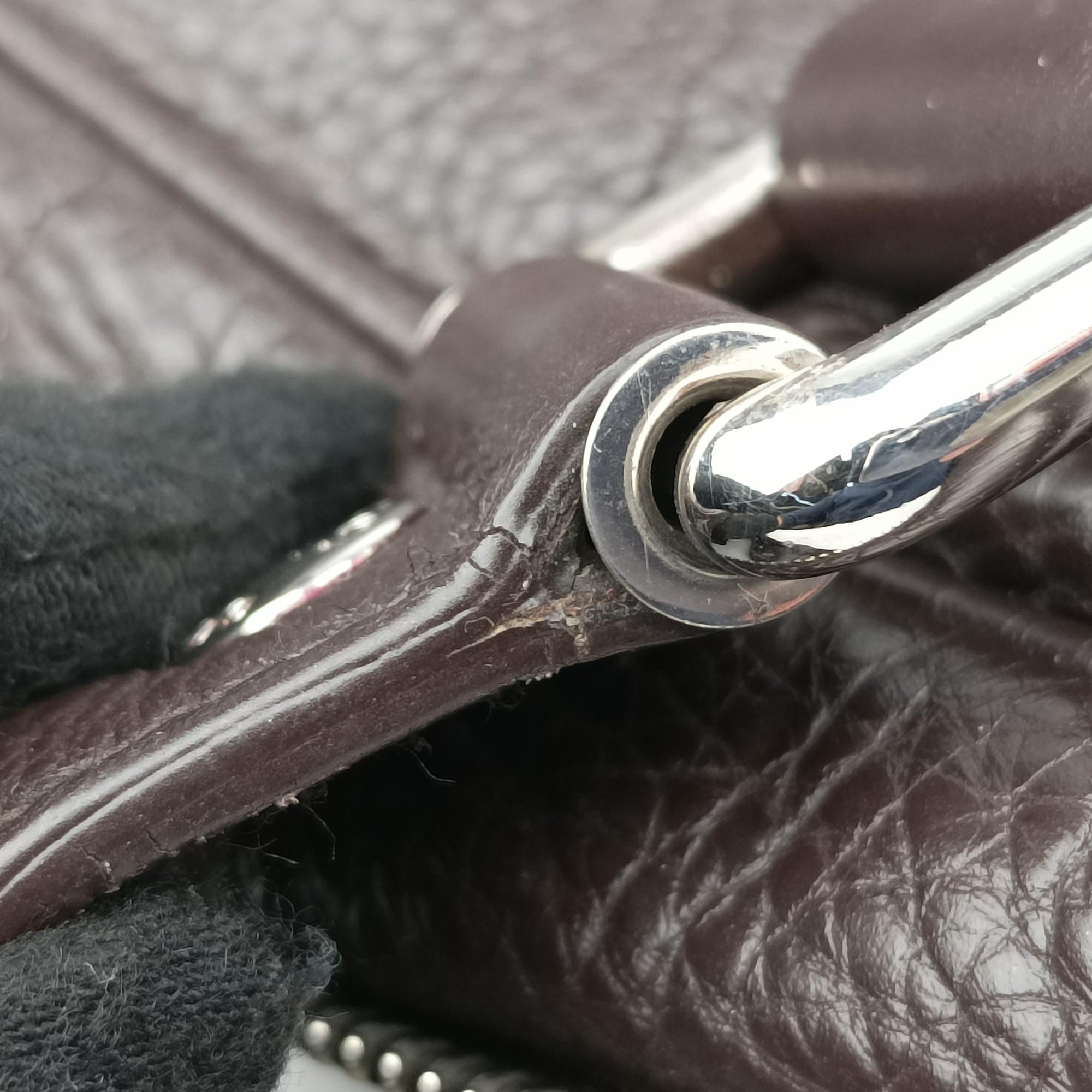 Pre-owned Gucci Briefcase business Brown leather 231850 shoulderbag | stylenewstar