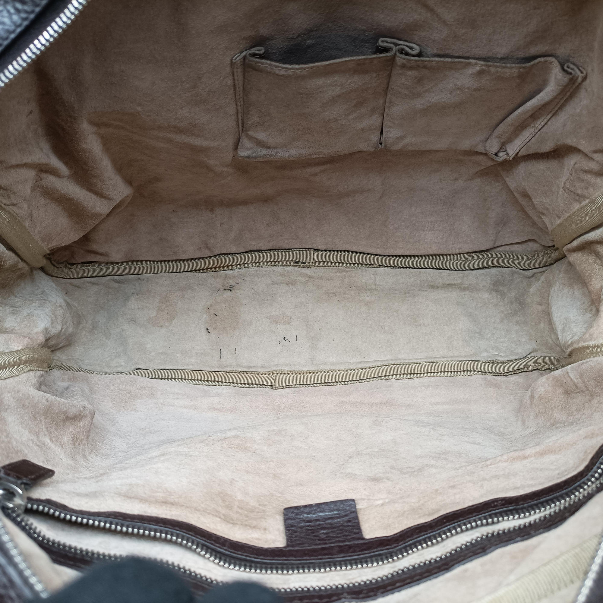 Pre-owned Gucci Briefcase business Brown leather 231850 shoulderbag | stylenewstar