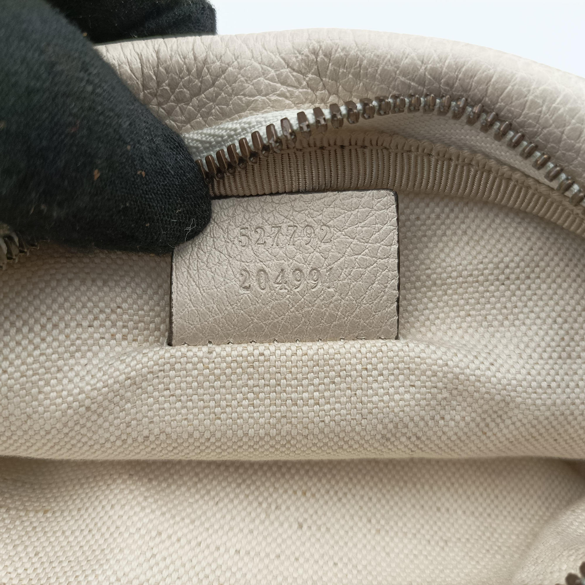 Pre-owned Gucci Gucci Print White Leather 527792 bum bag/waist bag | stylenewstar