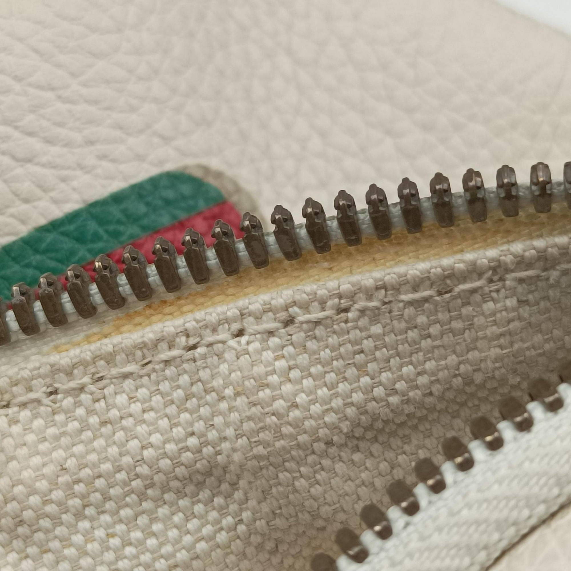Pre-owned Gucci Gucci Print White Leather 527792 bum bag/waist bag | stylenewstar