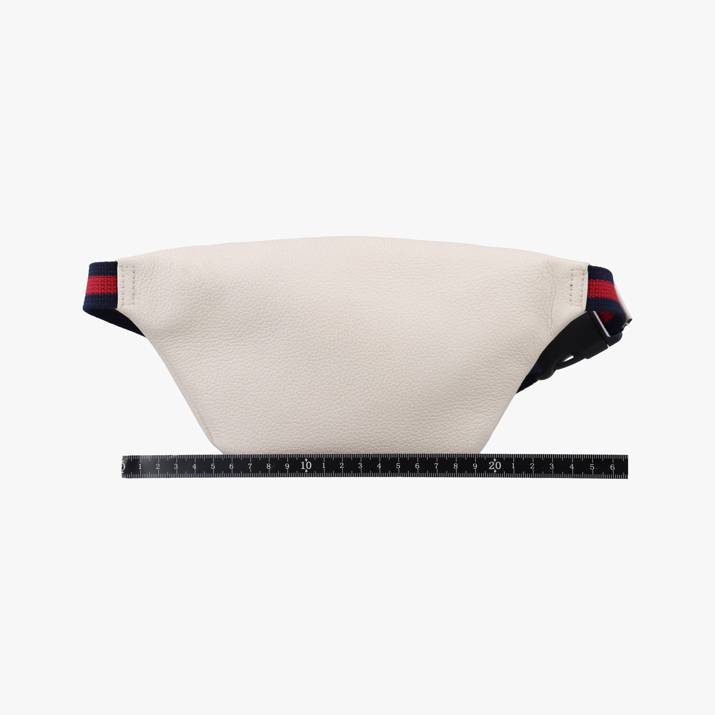 Pre-owned Gucci Gucci Print White Leather 527792 bum bag/waist bag | stylenewstar
