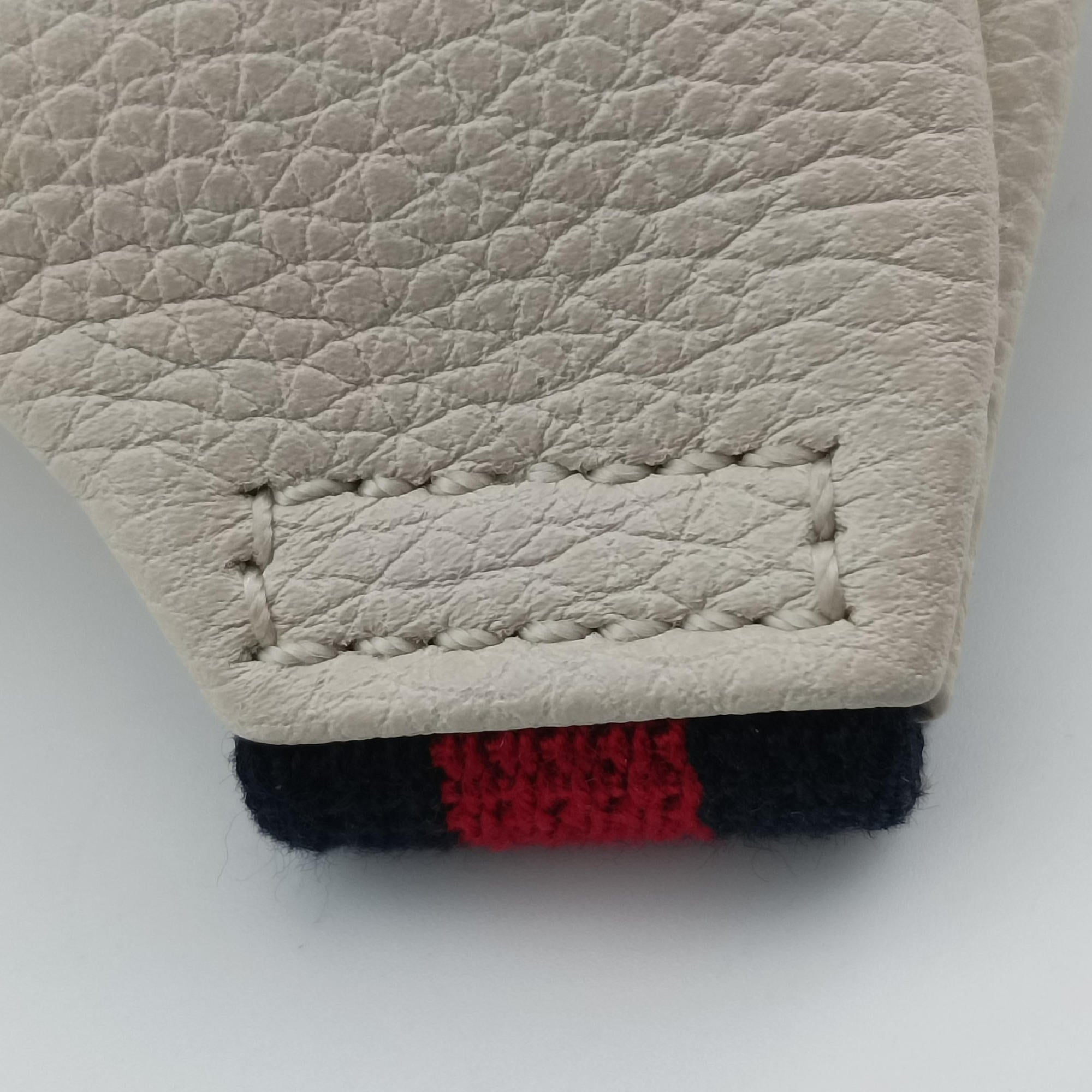 Pre-owned Gucci Gucci Print White Leather 527792 bum bag/waist bag | stylenewstar