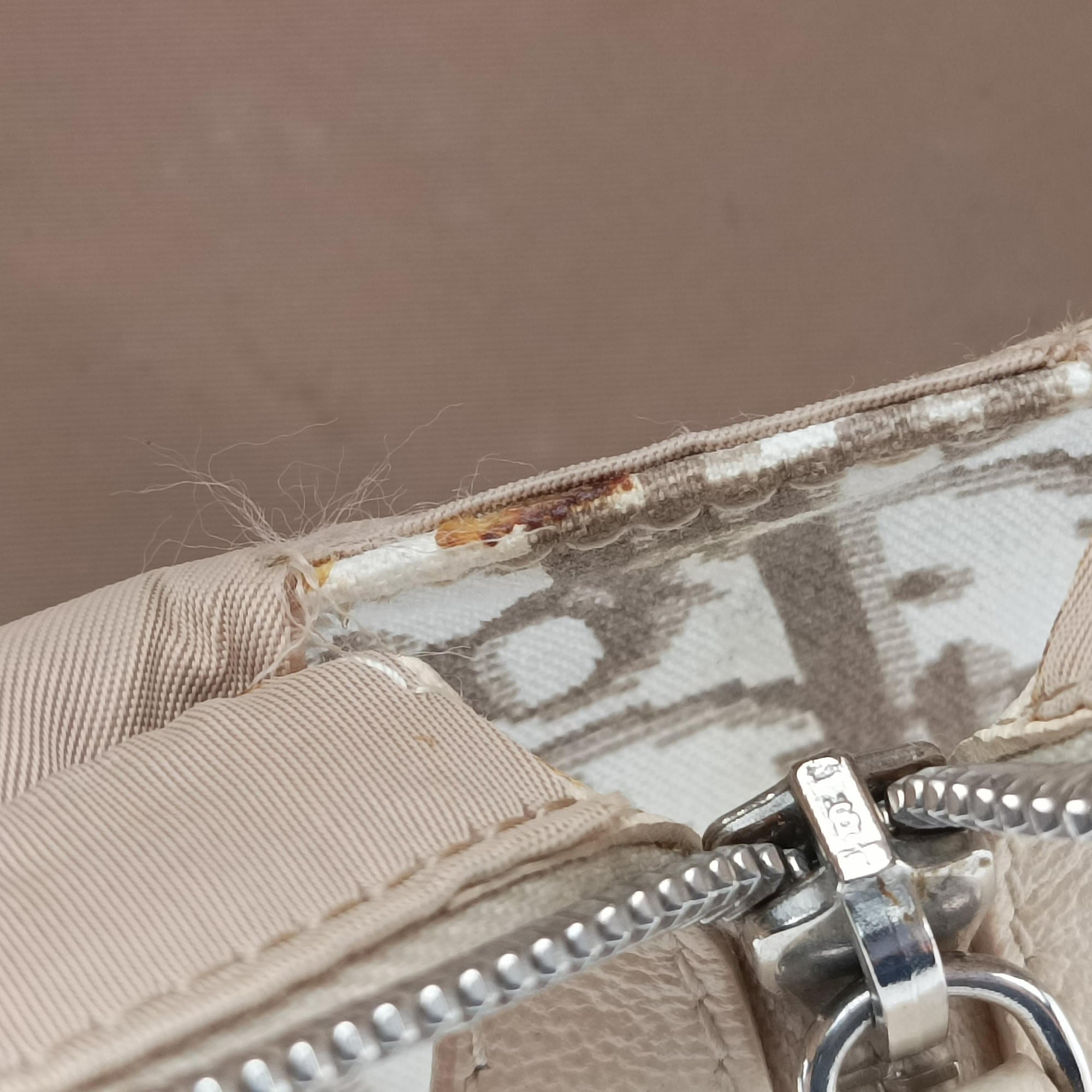 Pre-owned Christian Dior Trotter  Flower Line White x Beige x Multicolor Canvas × Leather  handbag | stylenewstar
