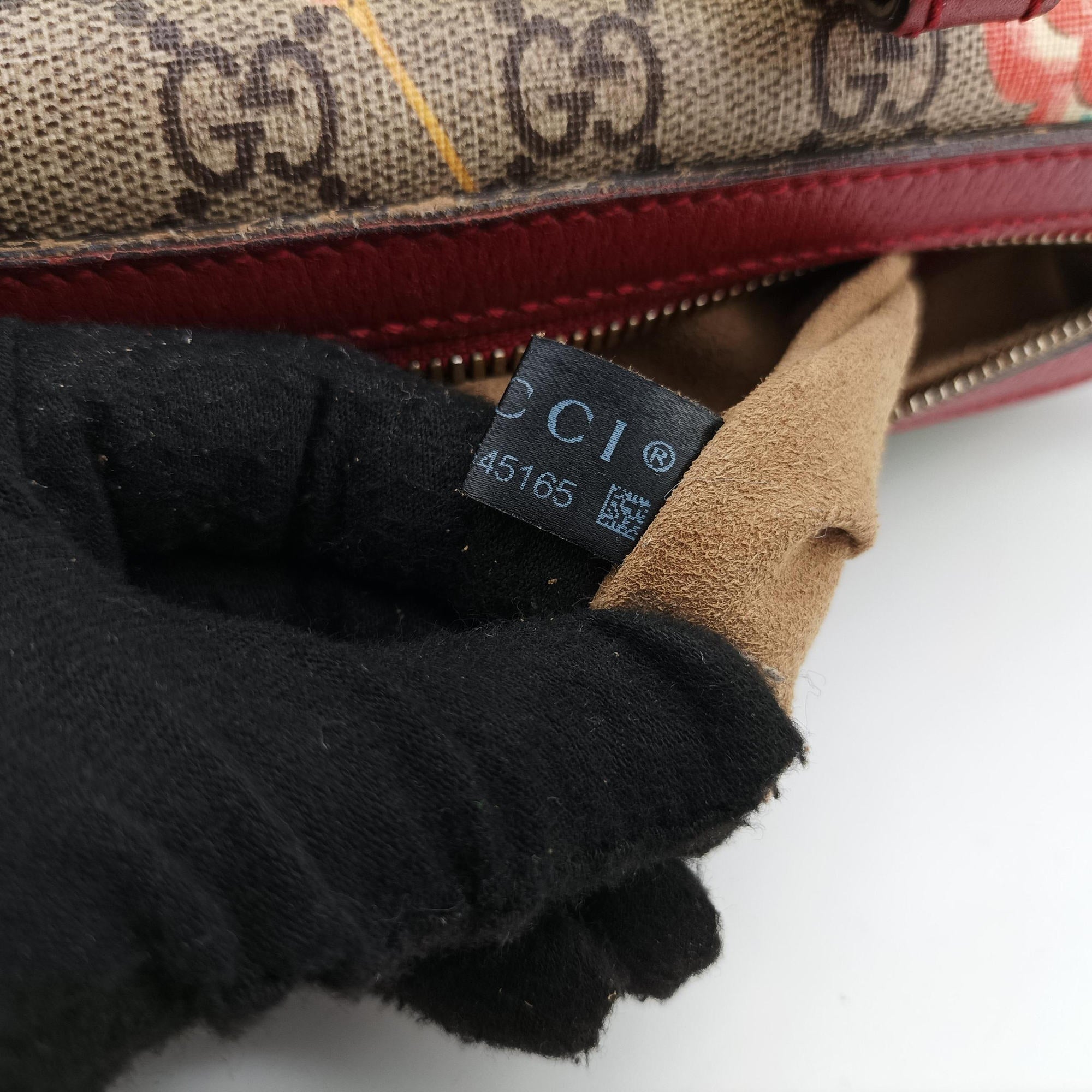 Pre-owned Gucci GG SUPREME Beige × Dark Brown × Multi PVC coated canvas×Leather 409529 shoulderbag | stylenewstar