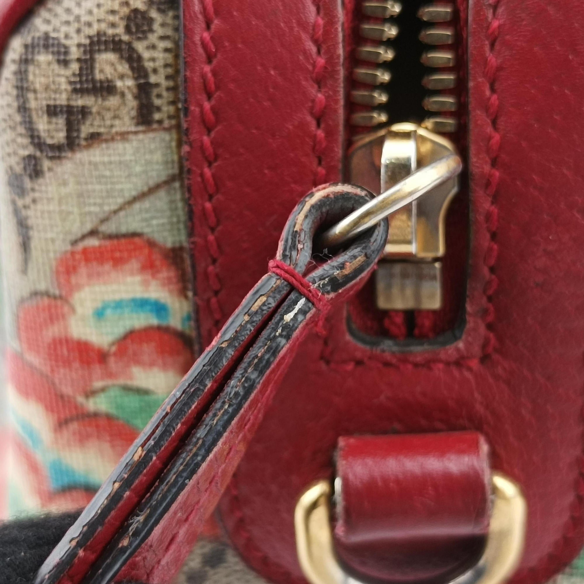 Pre-owned Gucci GG SUPREME Beige × Dark Brown × Multi PVC coated canvas×Leather 409529 shoulderbag | stylenewstar