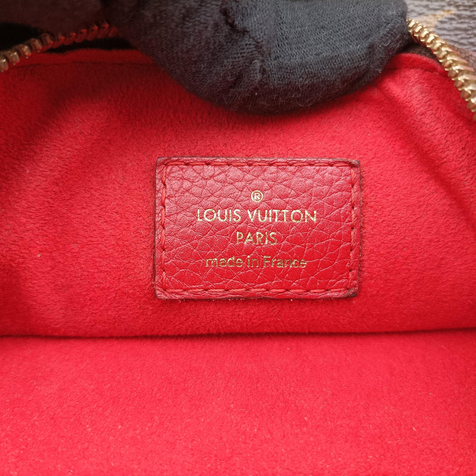 Pre-owned Louis Vuitton RETIRO PM brown×CERISE Monogram Canvas×calf leather M40546 shoulderbag | stylenewstar