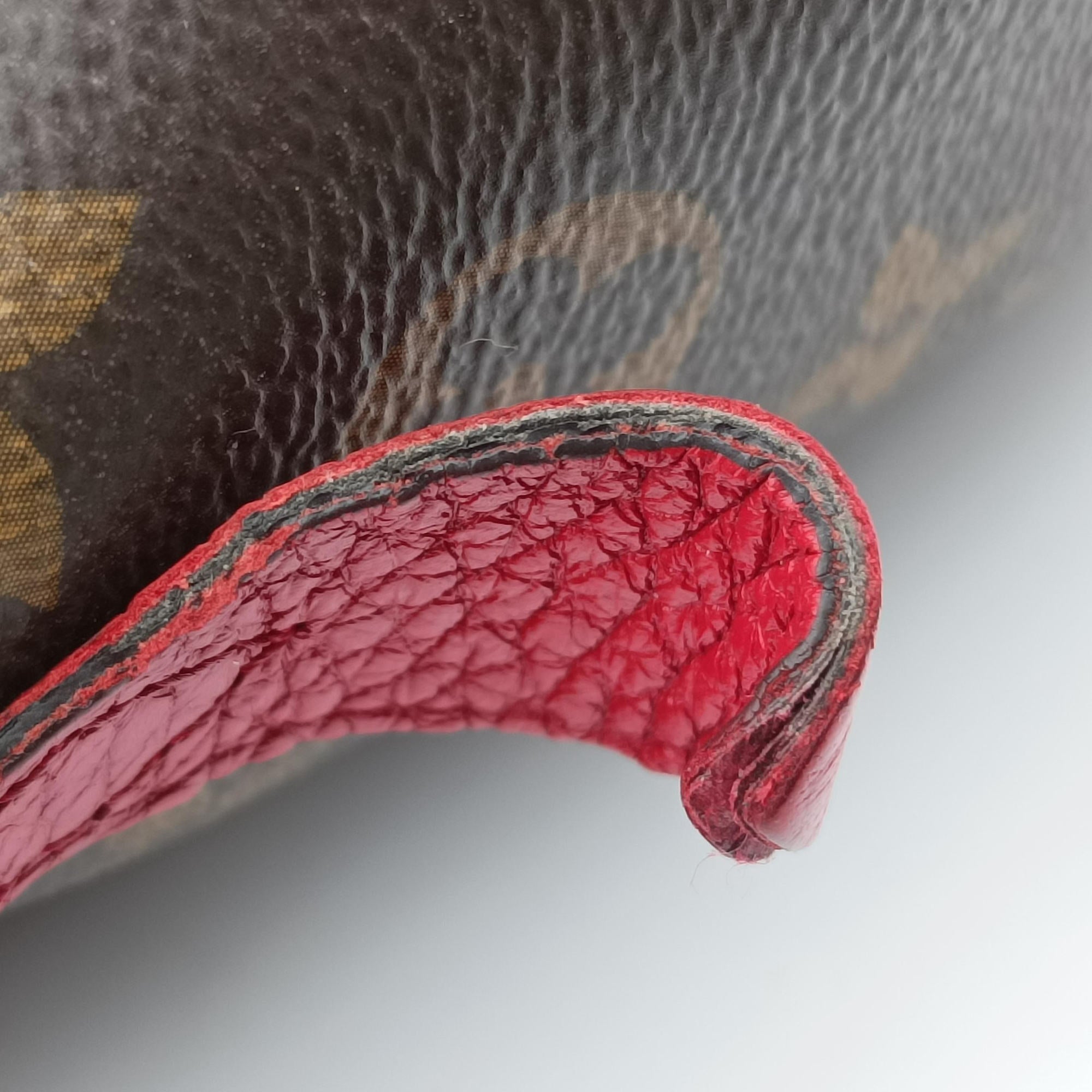 Pre-owned Louis Vuitton RETIRO PM brown×CERISE Monogram Canvas×calf leather M40546 shoulderbag | stylenewstar