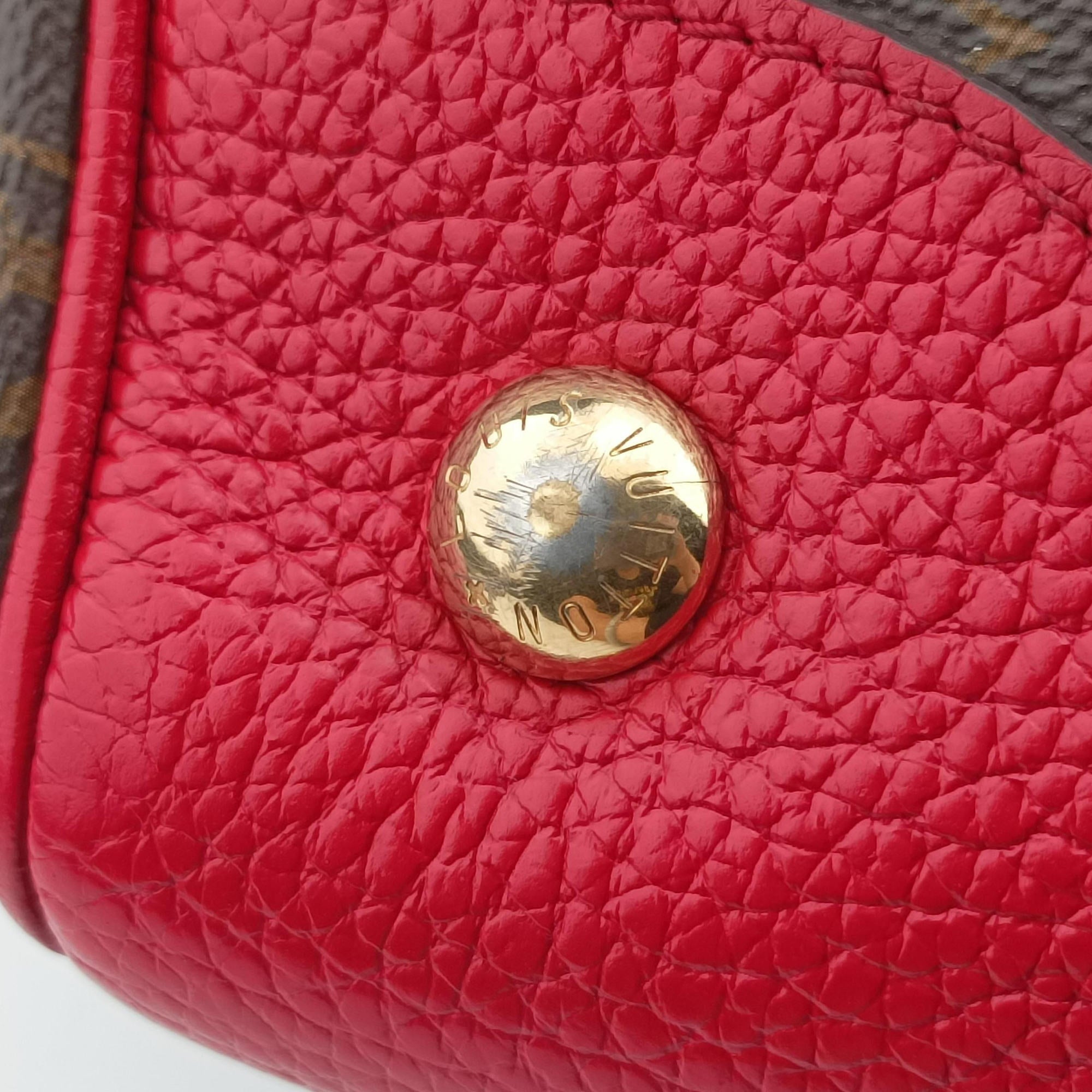 Pre-owned Louis Vuitton RETIRO PM brown×CERISE Monogram Canvas×calf leather M40546 shoulderbag | stylenewstar