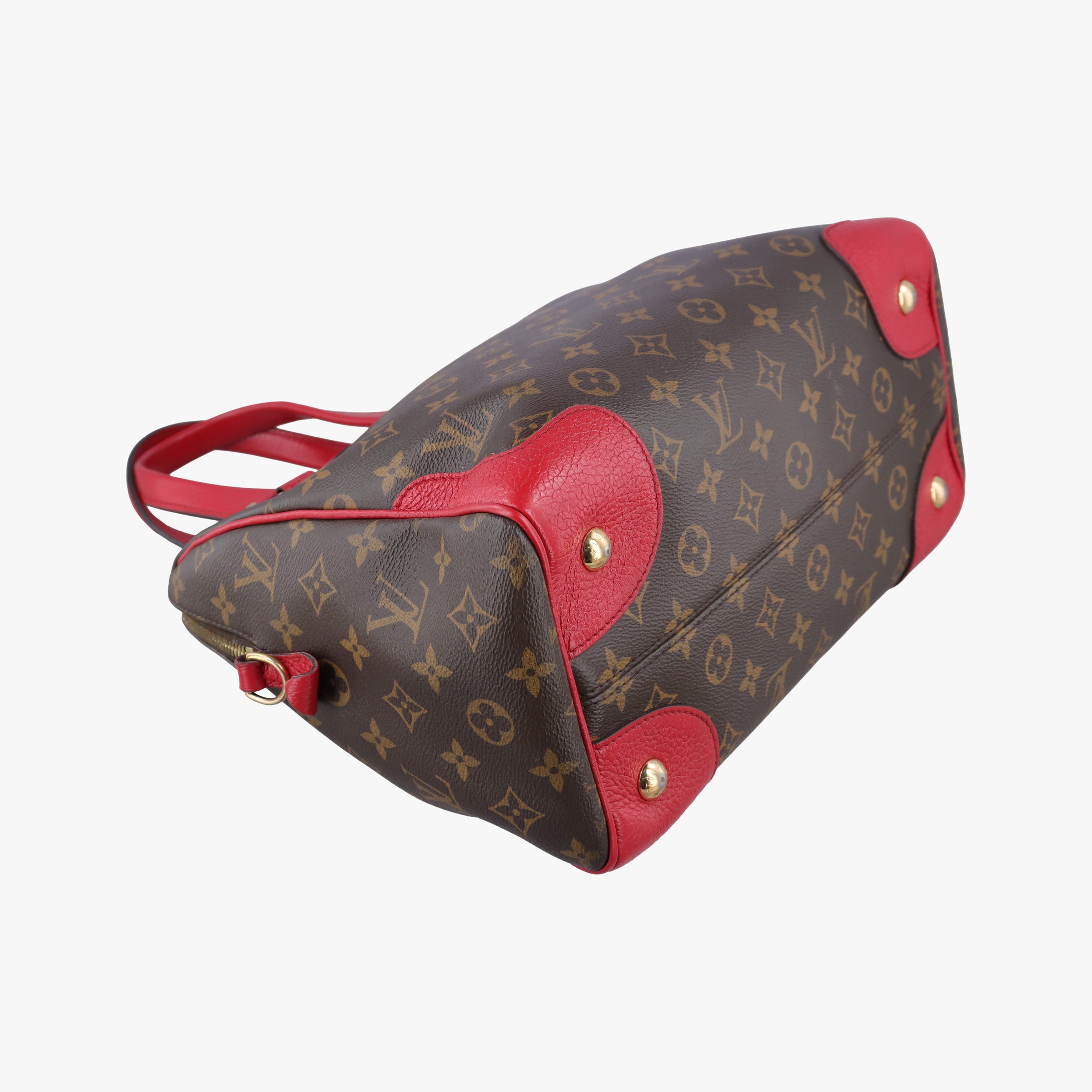 Pre-owned Louis Vuitton RETIRO PM brown×CERISE Monogram Canvas×calf leather M40546 shoulderbag | stylenewstar