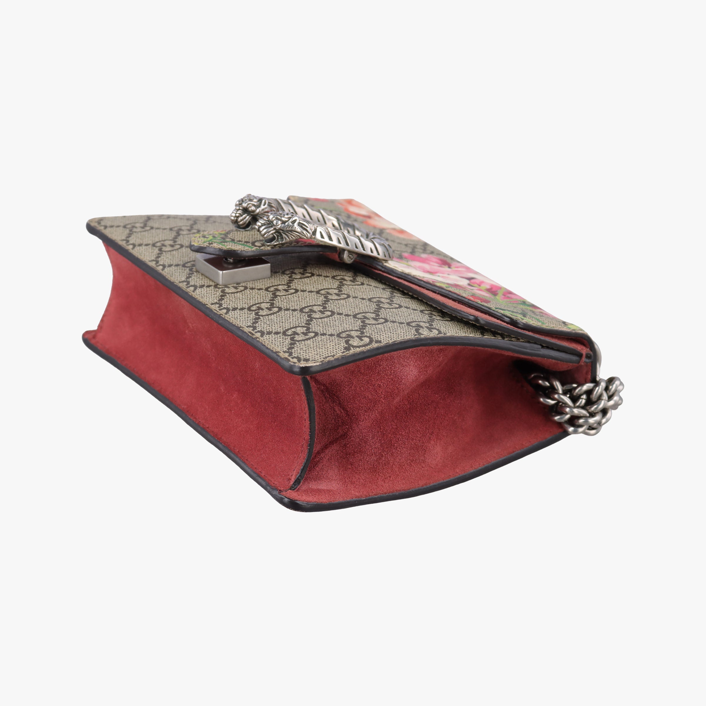 Pre-owned Gucci Dionysus beige×red×multi PVC coated canvas×suede 421970 shoulderbag | stylenewstar